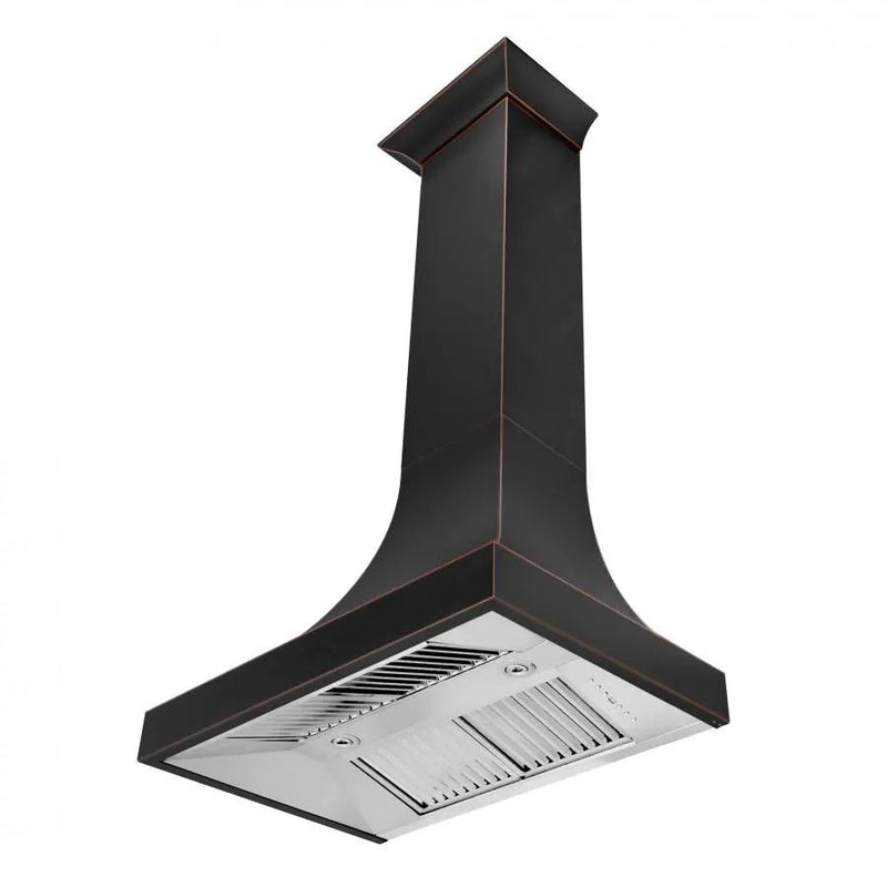 ZLINE 36" Designer Series Oil-Rubbed Bronze Wall Range Hood, 8632B-36 by Farmhouse Kitchen and Bath