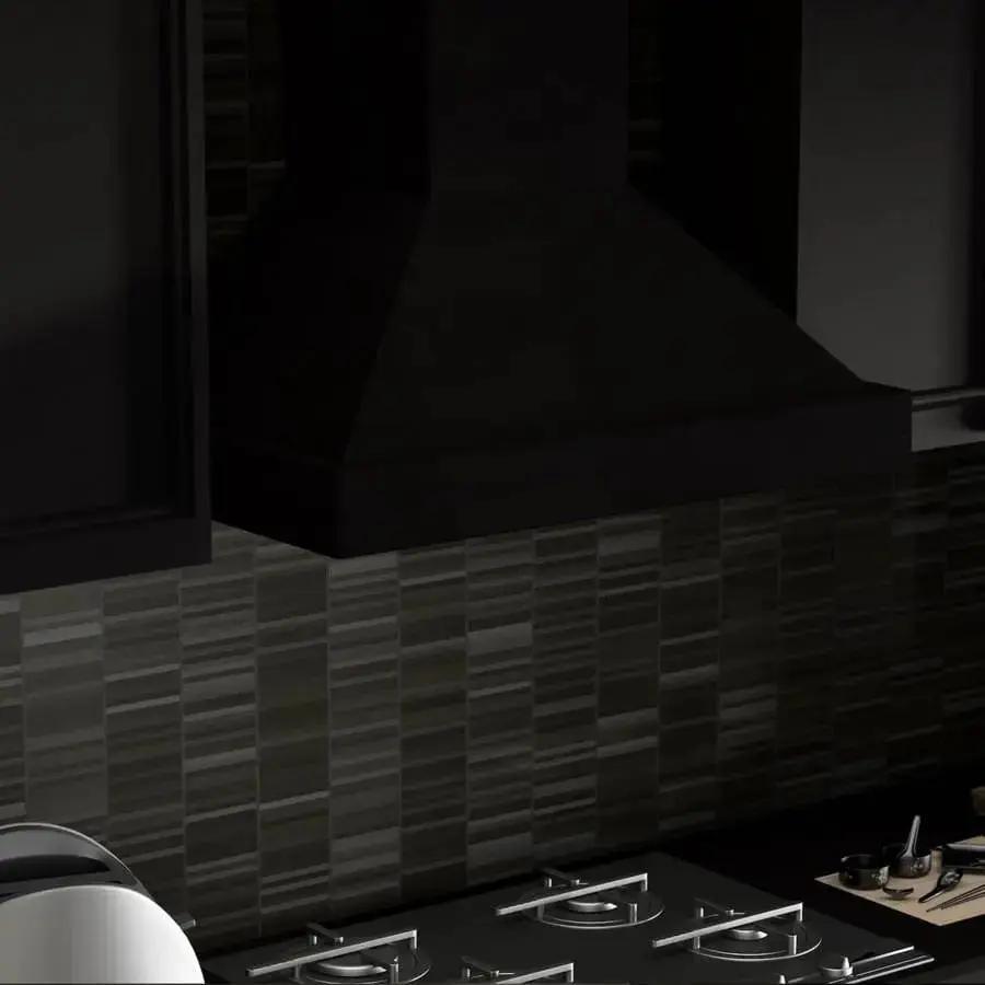 ZLINE 36" Designer Series Wooden Wall Range Hood in Black, KBCC-36 by Farmhouse Kitchen and Bath