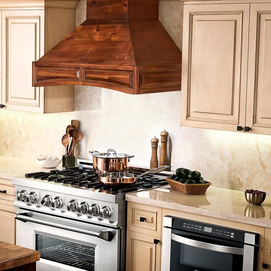 ZLINE 36" Dual Fuel Range, Snow Stainless, Snow Stainless Door, RAS-SN-36 by Farmhouse Kitchen and Bath