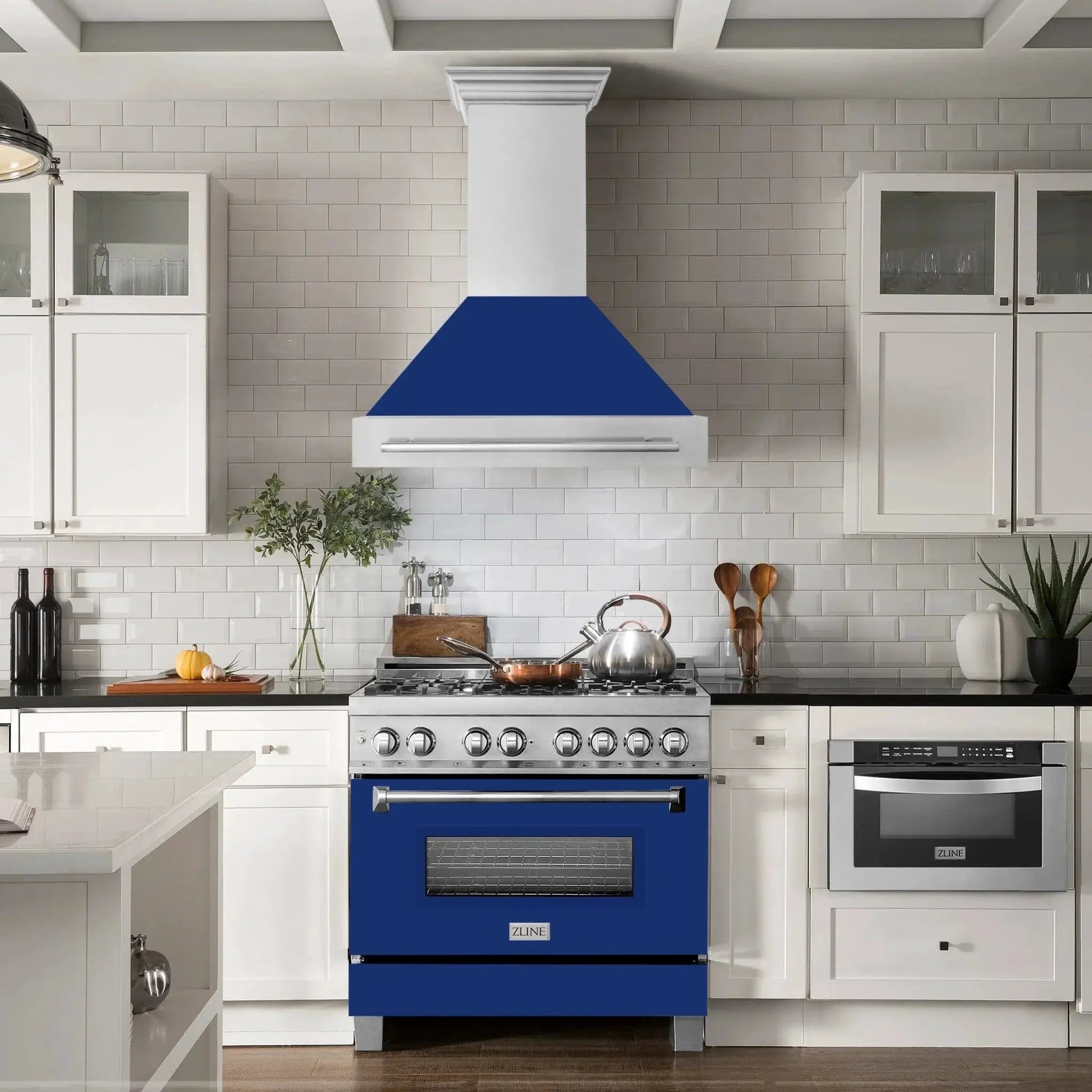 ZLINE 36" DuraSnow® Stainless Steel Range Hood 8654SNX-BG-36 by Farmhouse Kitchen and Bath