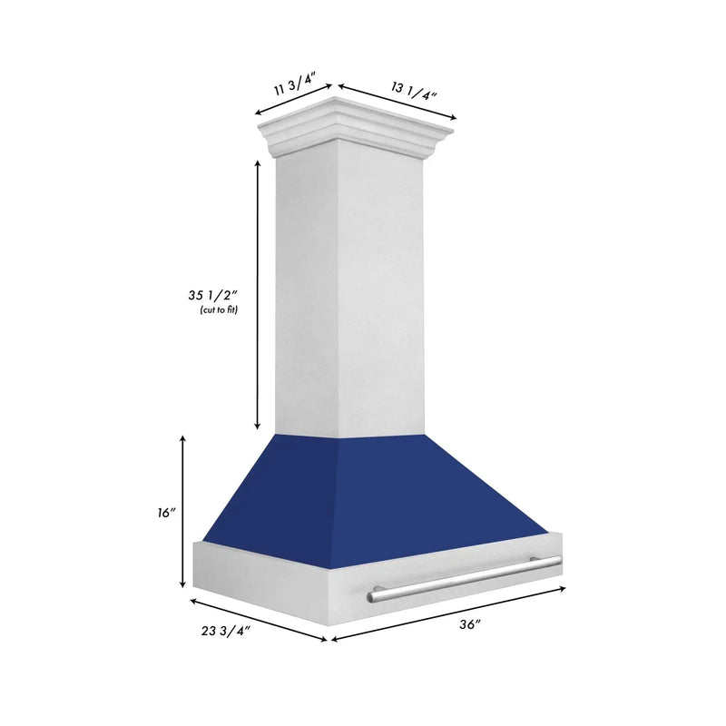 ZLINE 36" DuraSnow® Stainless Steel Range Hood 8654SNX-BG-36 by Farmhouse Kitchen and Bath