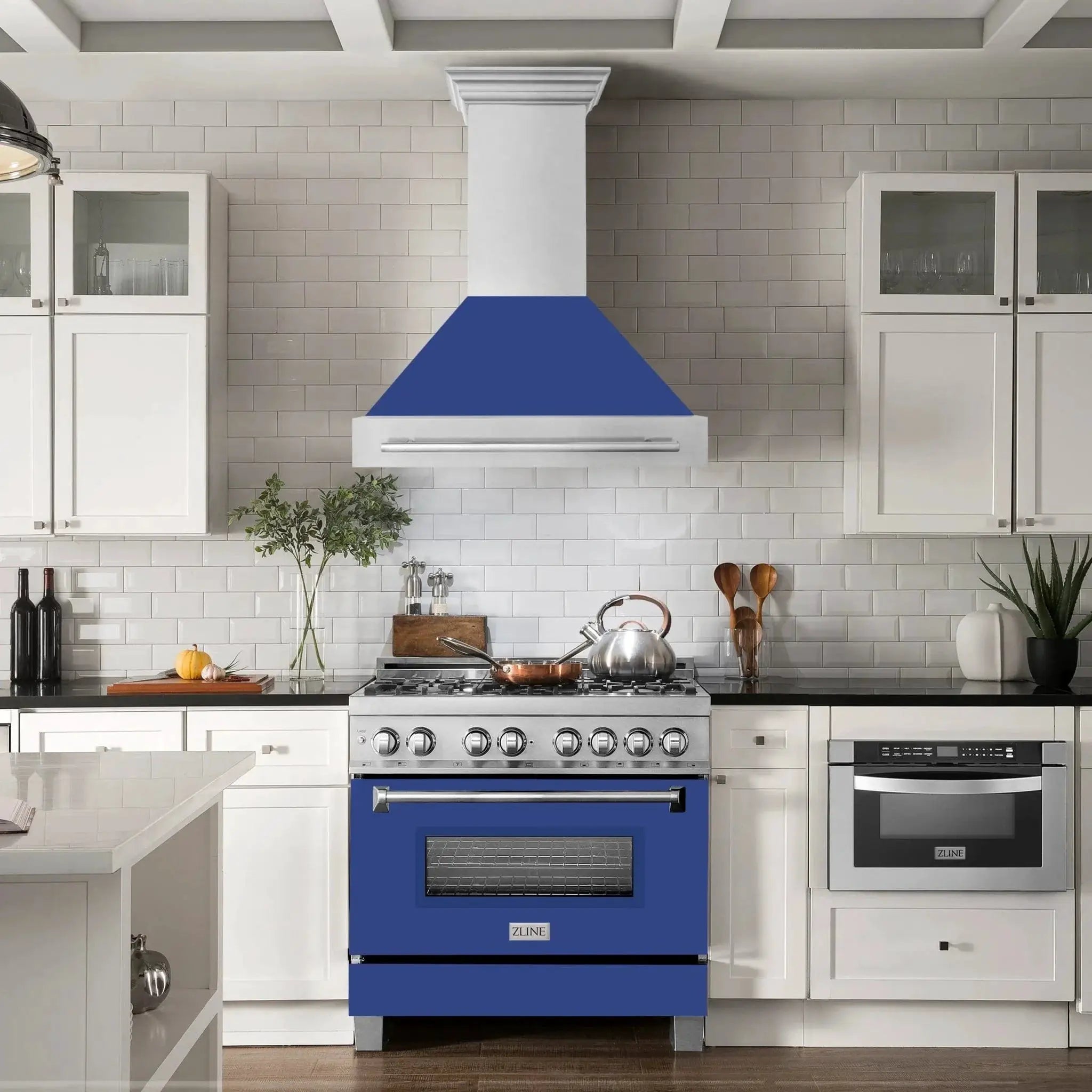 ZLINE 36" DuraSnow® Stainless Steel Range Hood 8654SNX-BM-36 by Farmhouse Kitchen and Bath