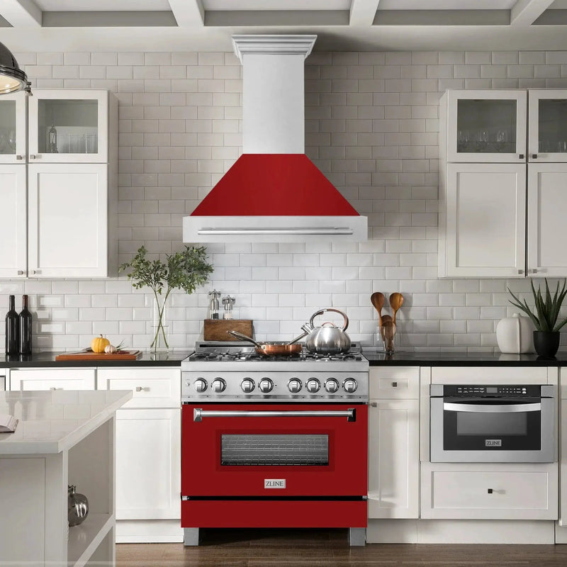 ZLINE 36" DuraSnow® Stainless Steel Range Hood 8654SNX-RG-36 by Farmhouse Kitchen and Bath