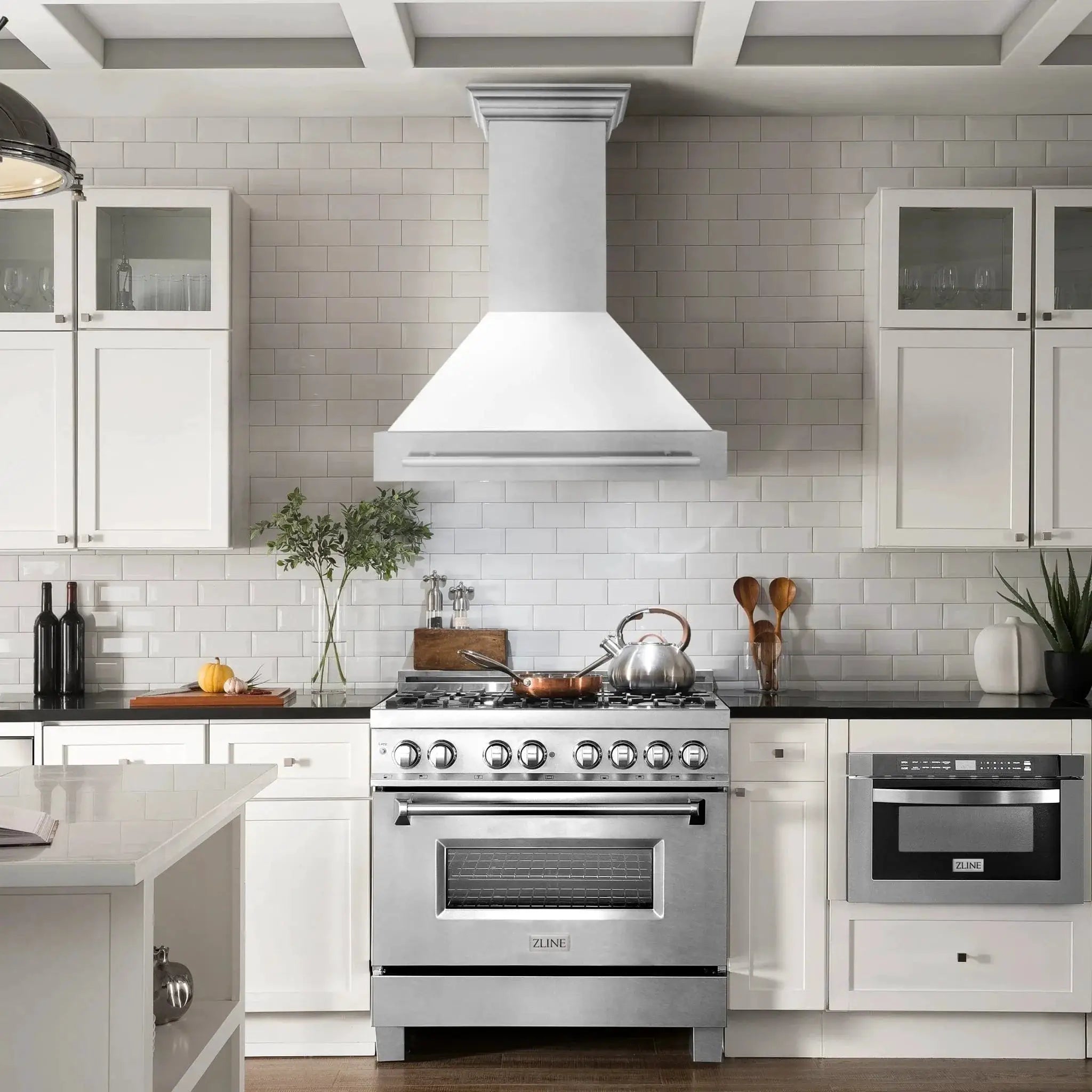 ZLINE 36" DuraSnow® Stainless Steel Range Hood 8654SNX-WM-36 by Farmhouse Kitchen and Bath