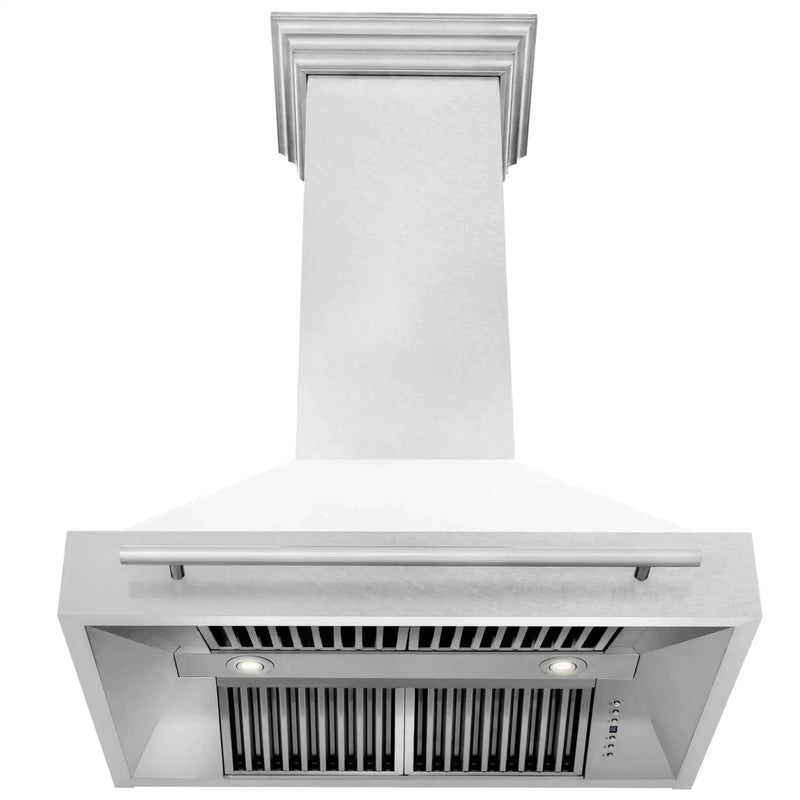 ZLINE 36" DuraSnow® Stainless Steel Range Hood 8654SNX-WM-36 by Farmhouse Kitchen and Bath