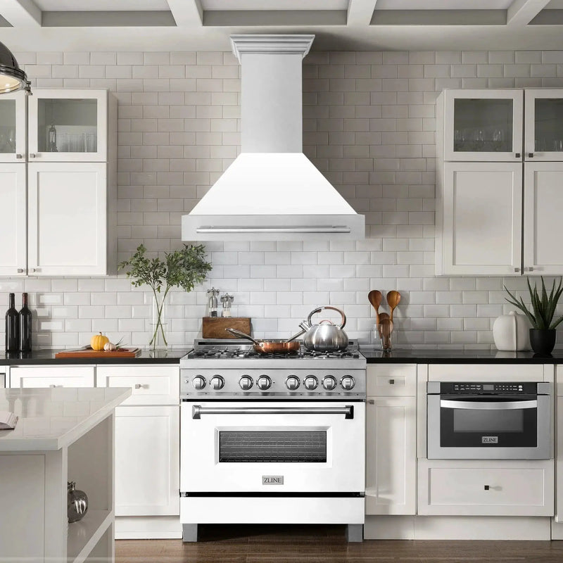 ZLINE 36" DuraSnow® Stainless Steel Range Hood 8654SNX-WM-36 by Farmhouse Kitchen and Bath
