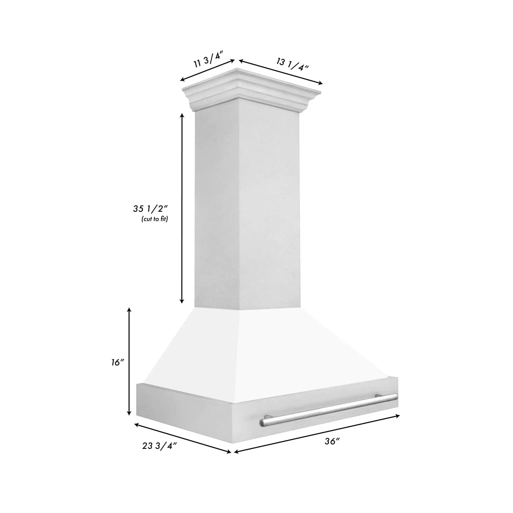 ZLINE 36" DuraSnow® Stainless Steel Range Hood 8654SNX-WM-36 by Farmhouse Kitchen and Bath