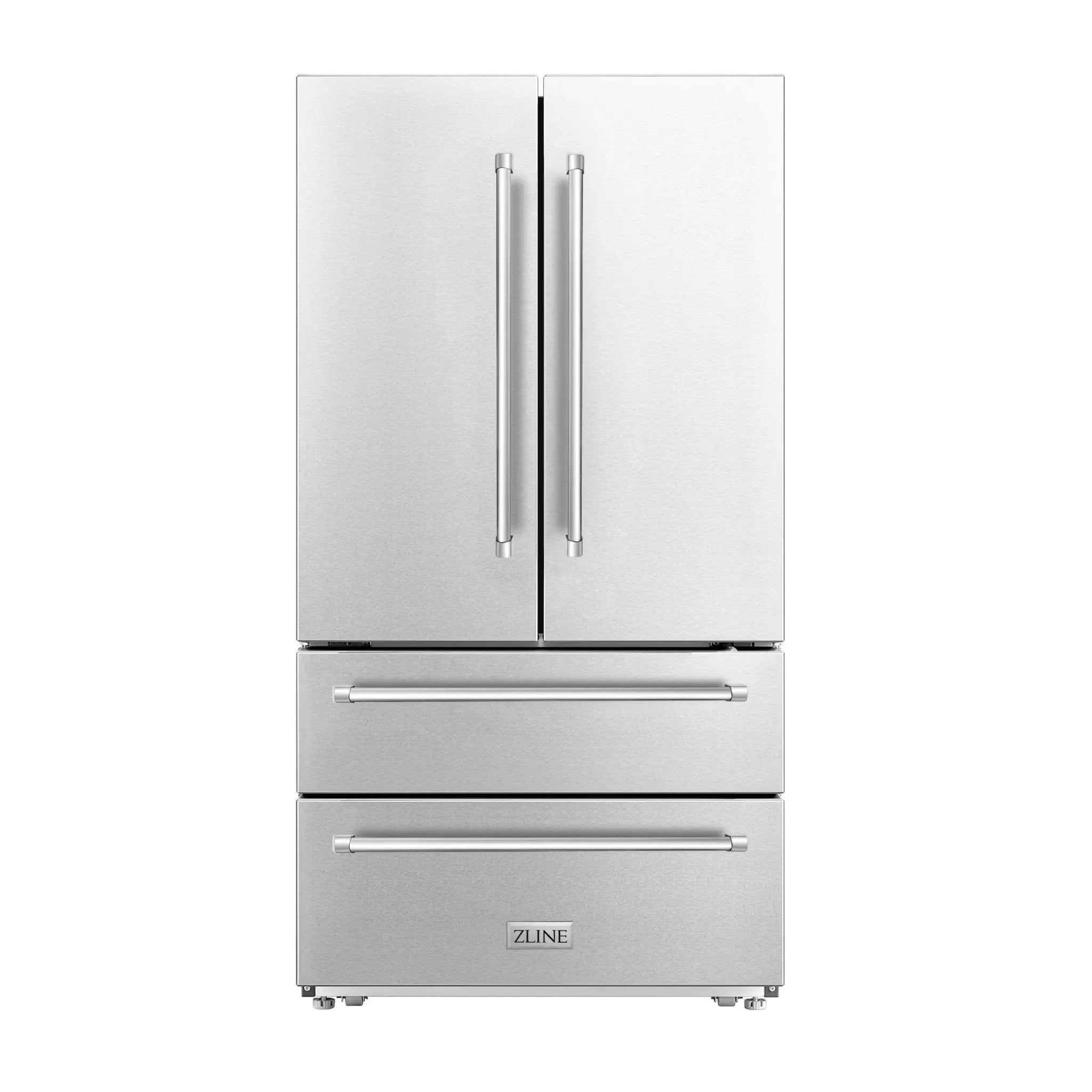 ZLINE 36" French Door Refrigerator with Ice Maker, Stainless Steel, RFM-36 by Farmhouse Kitchen and Bath