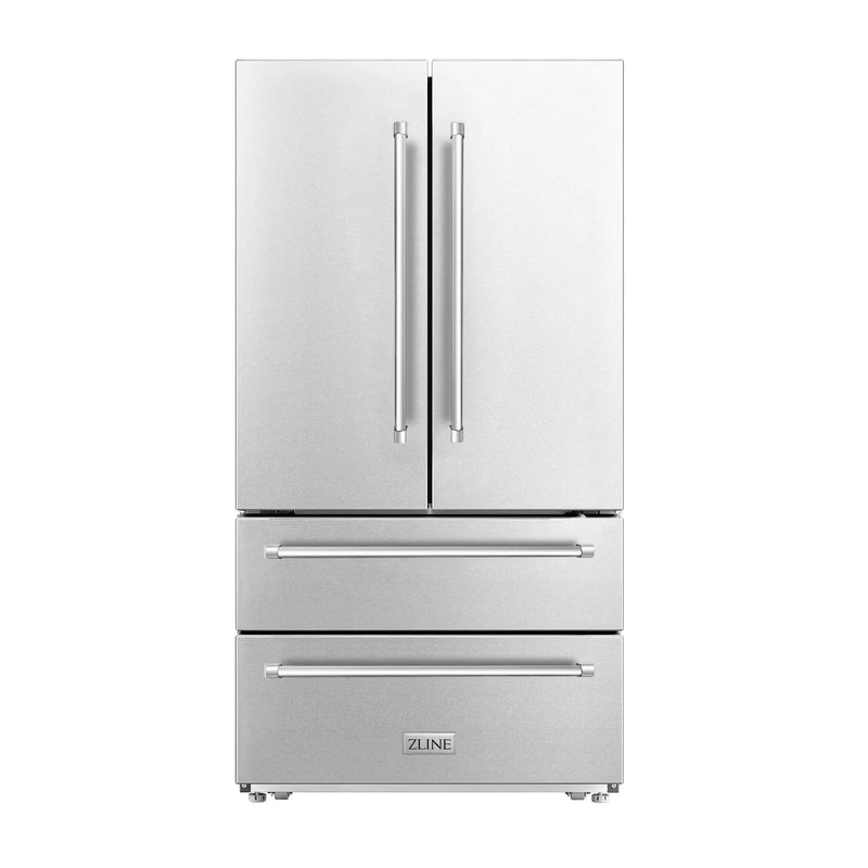 ZLINE 36" French Door Refrigerator with Ice Maker, Stainless Steel, RFM-36 by Farmhouse Kitchen and Bath