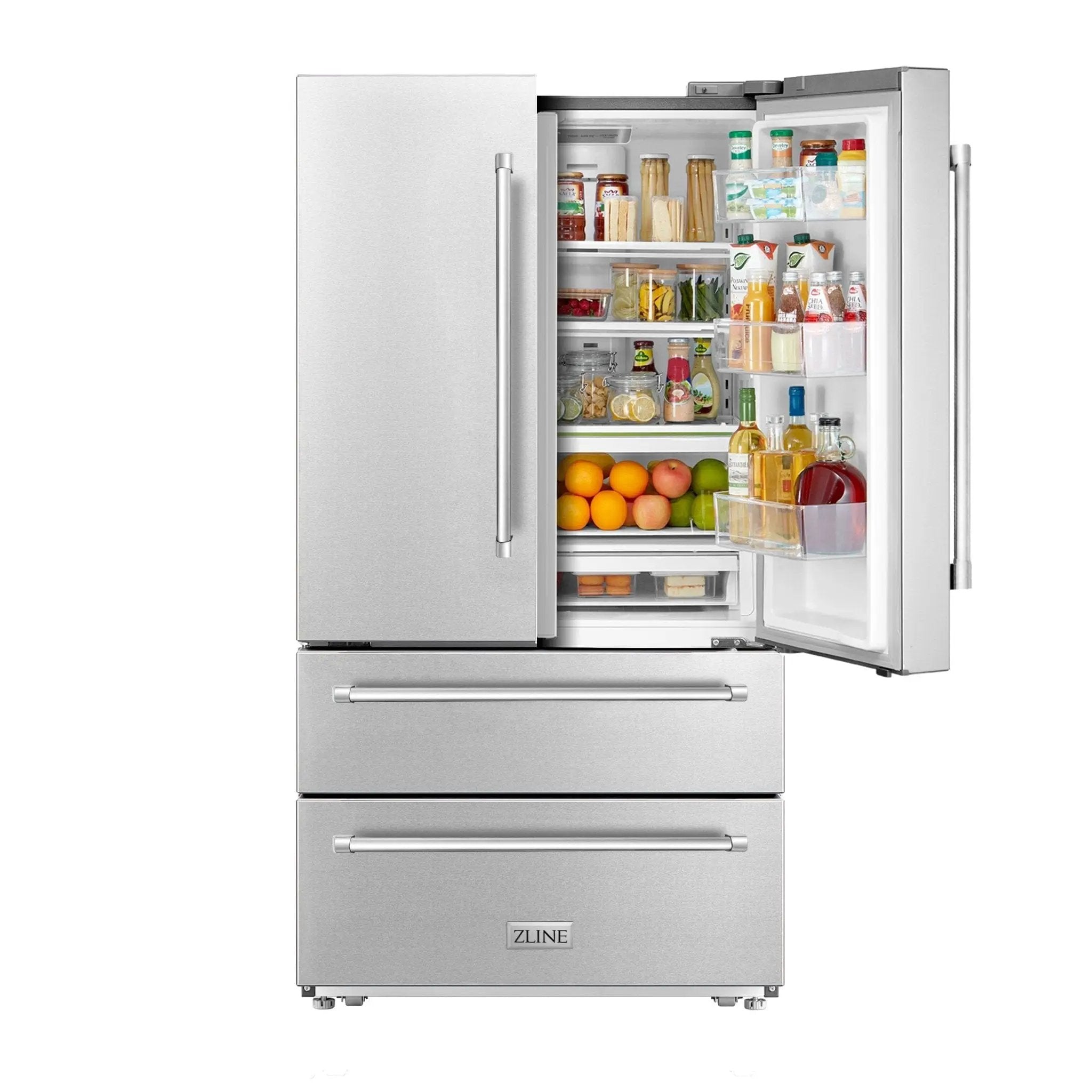 ZLINE 36" French Door Refrigerator with Ice Maker, Stainless Steel, RFM-36 by Farmhouse Kitchen and Bath