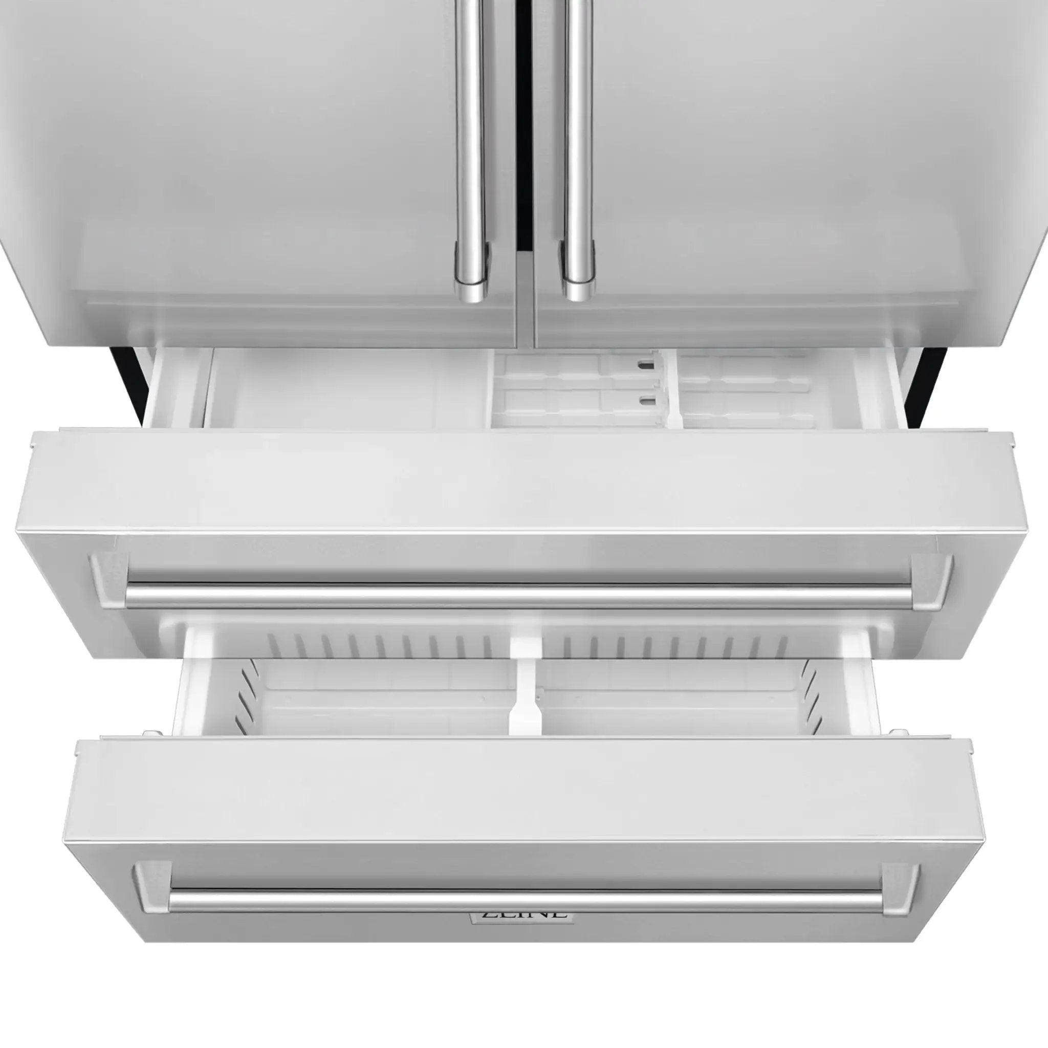 ZLINE 36" French Door Refrigerator with Ice Maker, Stainless Steel, RFM-36 by Farmhouse Kitchen and Bath