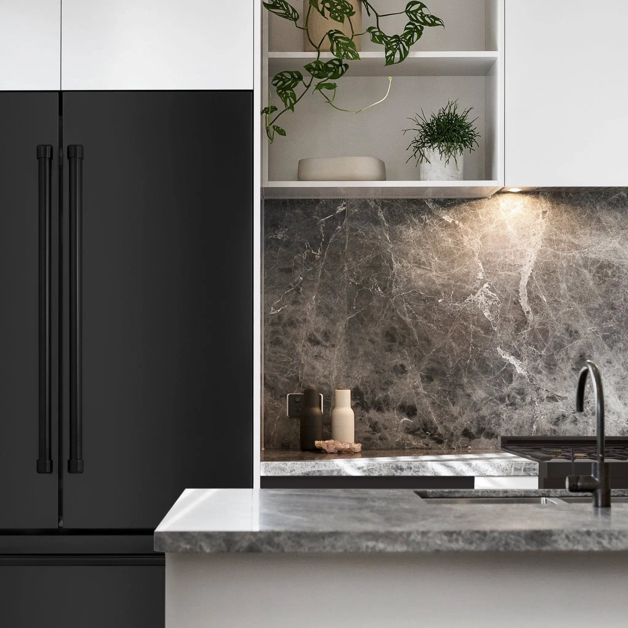 ZLINE 36" French Door Refrigerator,Ice Maker,Black Stainless,RFM-36-BS by Farmhouse Kitchen and Bath