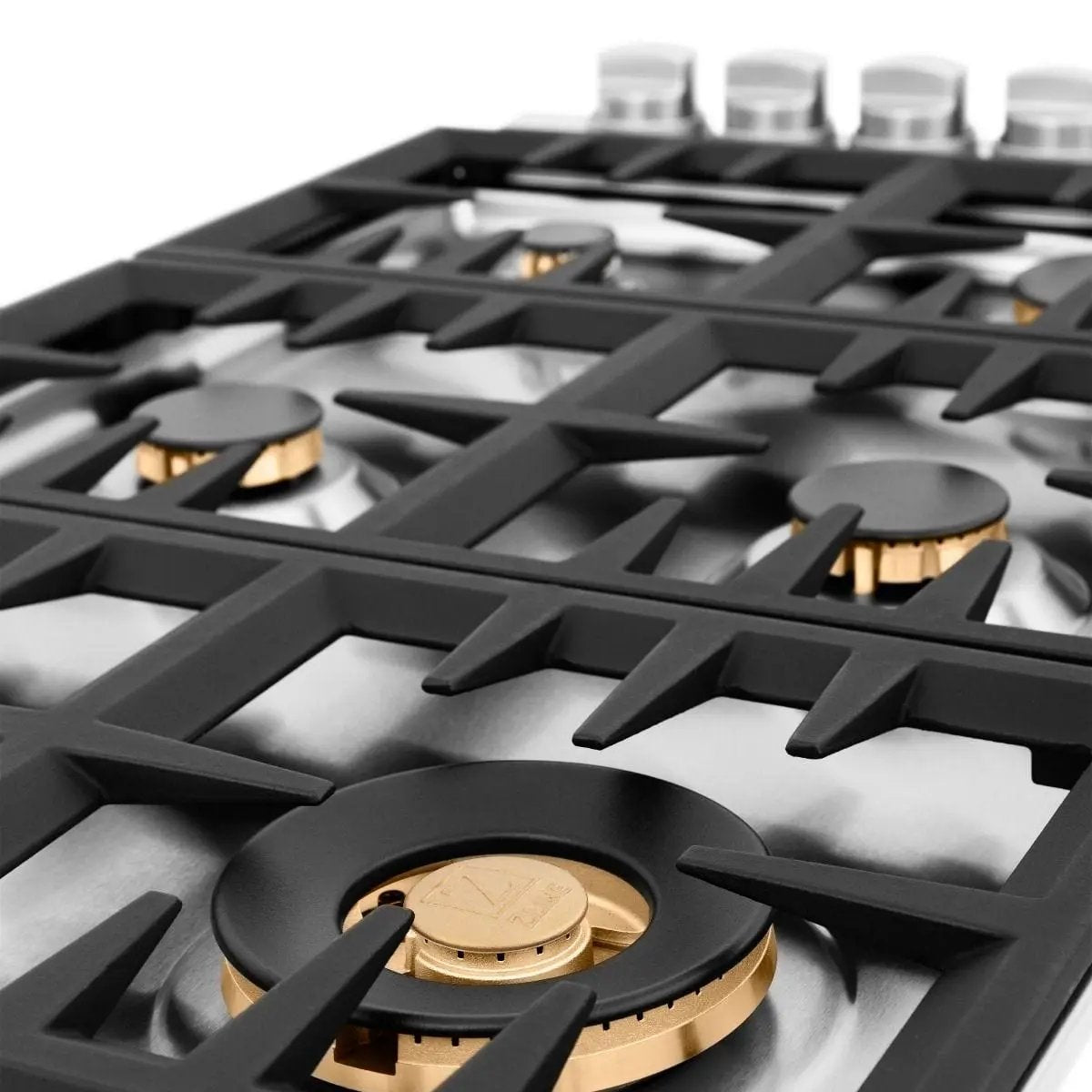 ZLINE 36" Gas Cooktop with 6 Gas Brass Burners RC-BR-36 by Farmhouse Kitchen and Bath