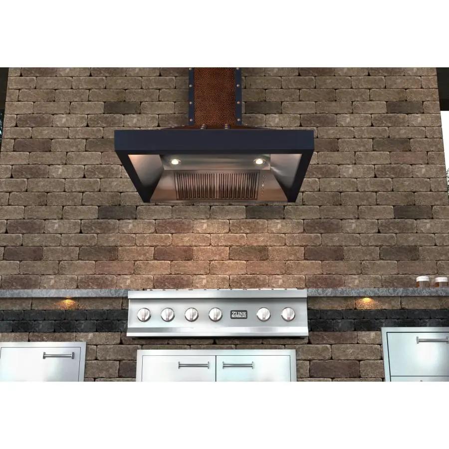 ZLINE 36" Hand-Hammered Copper Finish Wall Range Hood, 655-HBBBB-36 by Farmhouse Kitchen and Bath