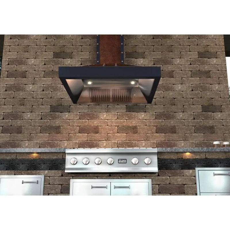 ZLINE 36" Hand-Hammered Copper Finish Wall Range Hood, 655-HBBBB-36 by Farmhouse Kitchen and Bath