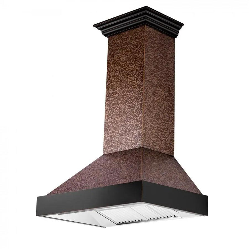 ZLINE 36" Hand-Hammered Copper Finish Wall Range Hood, 655-HBXXX-36 by Farmhouse Kitchen and Bath