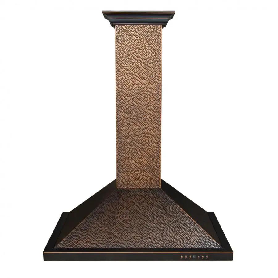 ZLINE 36" Hand-Hammered Copper Finish Wall Range Hood, 8KBH-36 by Farmhouse Kitchen and Bath