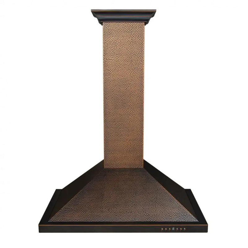 ZLINE 36" Hand-Hammered Copper Finish Wall Range Hood, 8KBH-36 by Farmhouse Kitchen and Bath