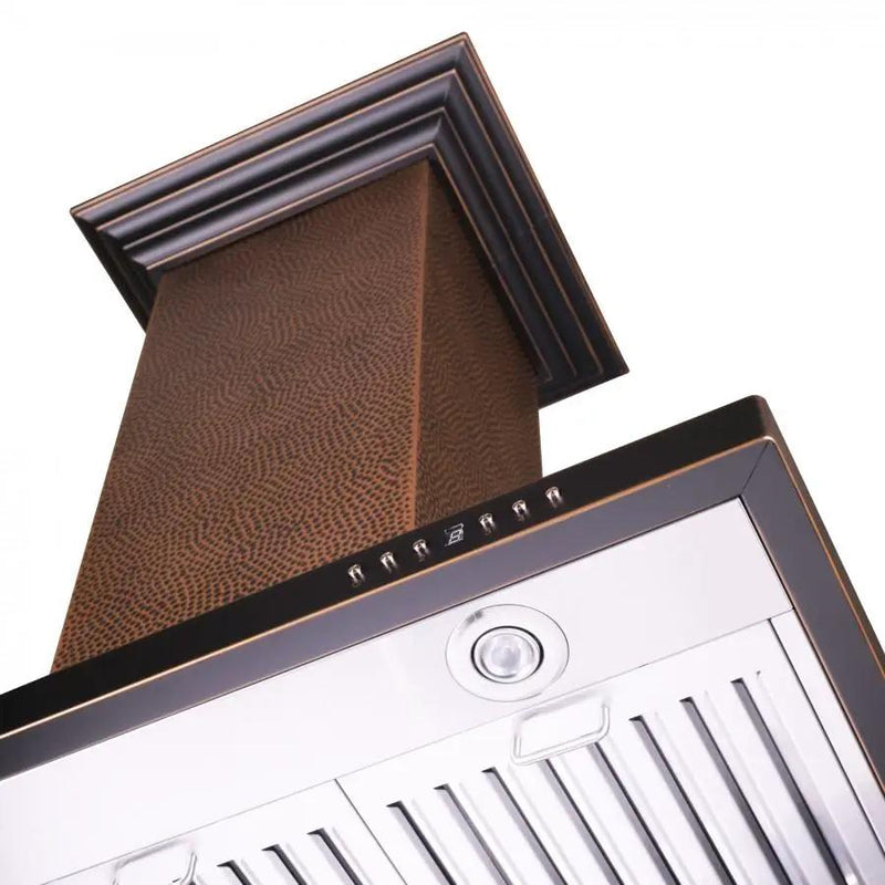 ZLINE 36" Hand Hammered Copper Island Range Hood, 8GL2Hi-36 by Farmhouse Kitchen and Bath