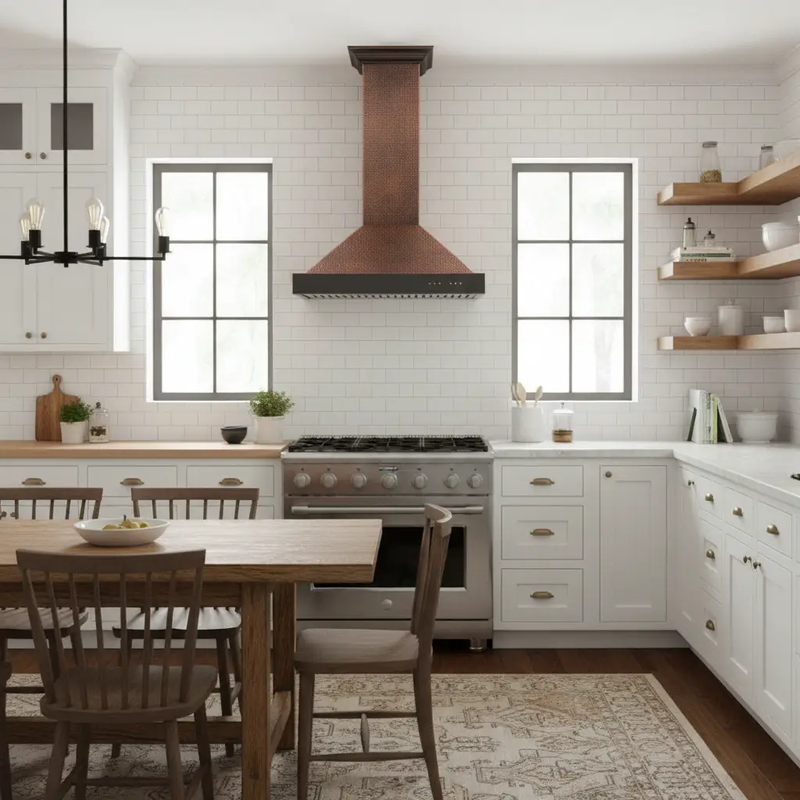 ZLINE 36" Hand-Hammered Copper Wall Range Hood, KB2-HBXXX-36 by Farmhouse Kitchen and Bath