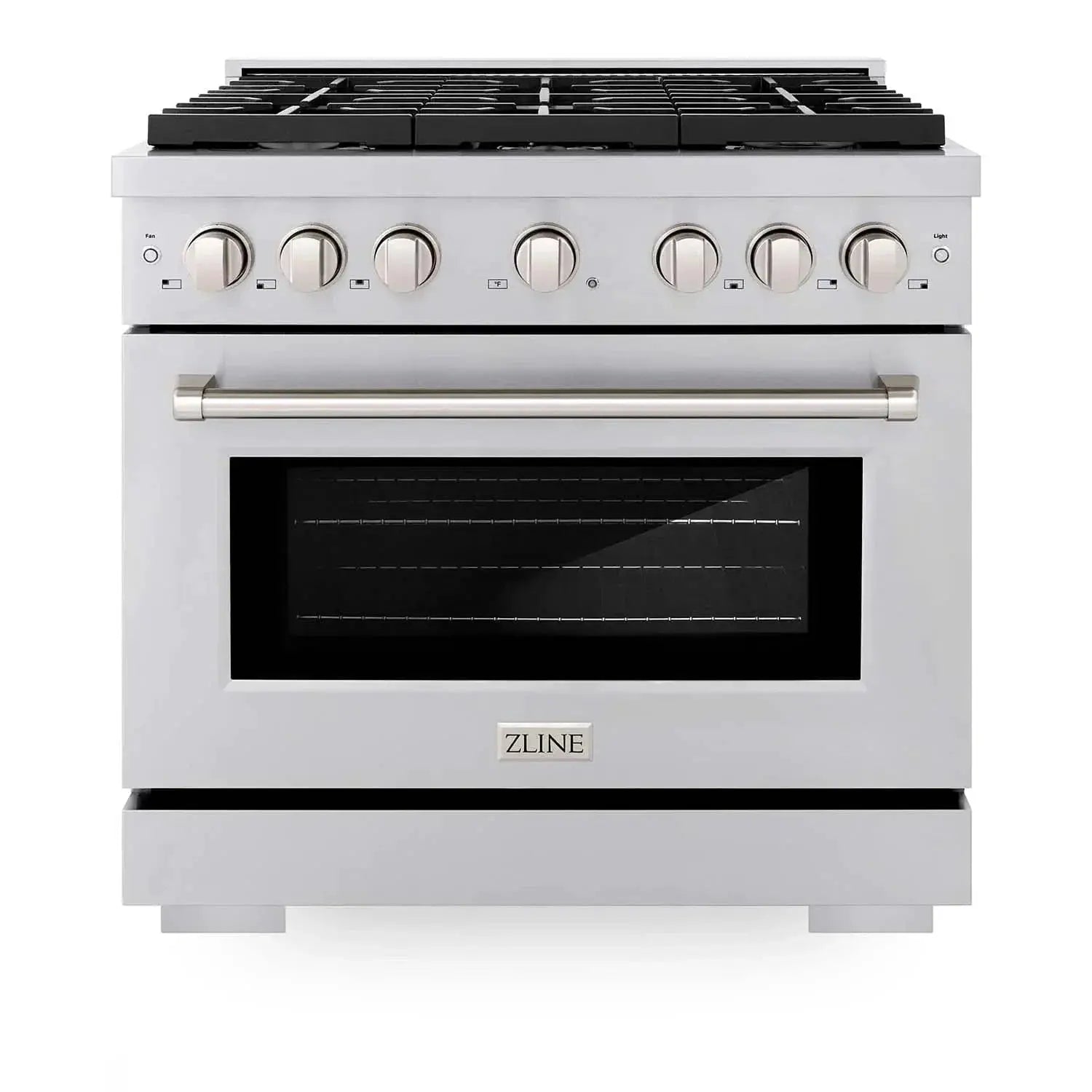 ZLINE 36 in. 5.2 cu. ft. 6 Burner Gas Range with Convection Gas Oven in Stainless Steel, SGR36 by Farmhouse Kitchen and Bath