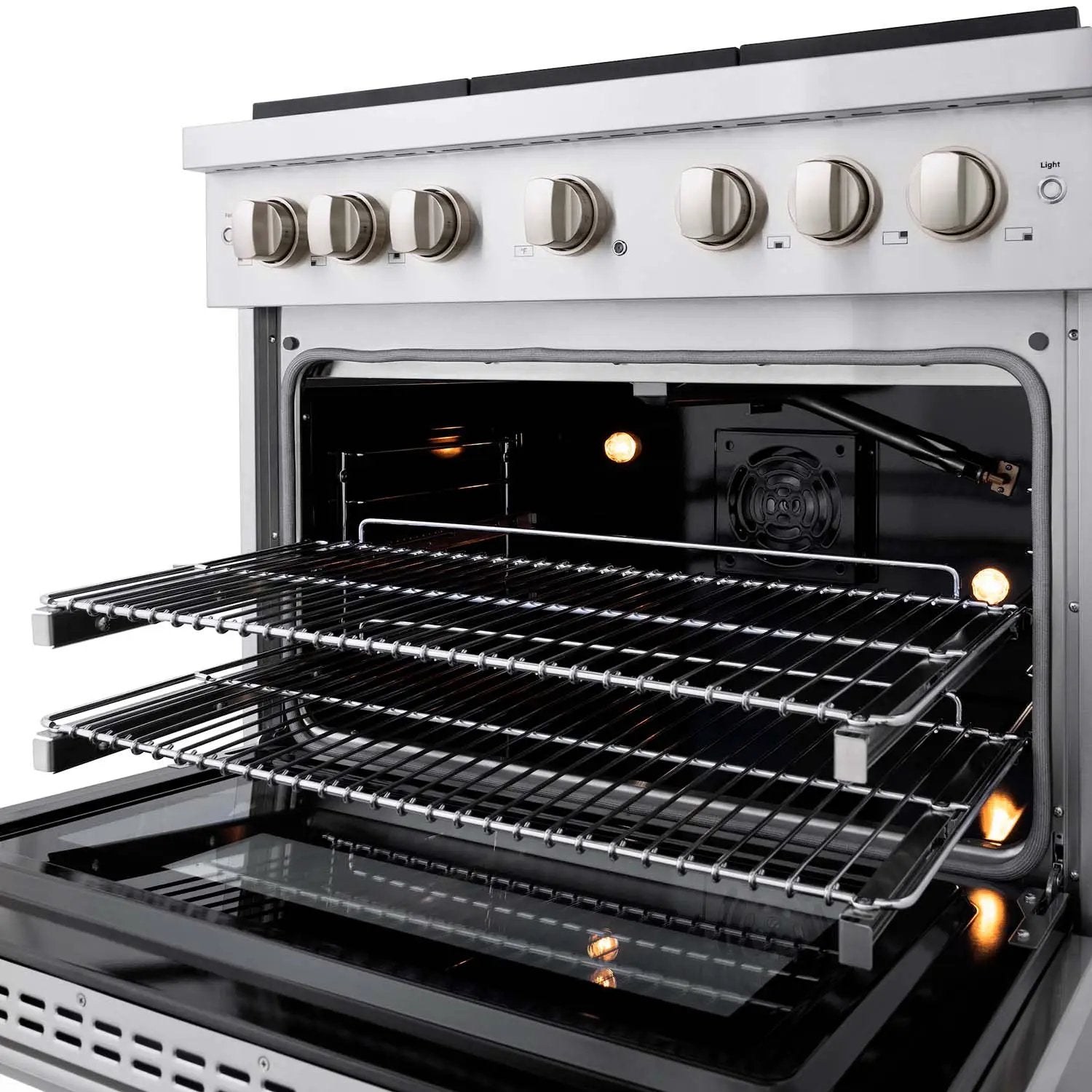 ZLINE 36 in. 5.2 cu. ft. 6 Burner Gas Range with Convection Gas Oven in Stainless Steel, SGR36 by Farmhouse Kitchen and Bath