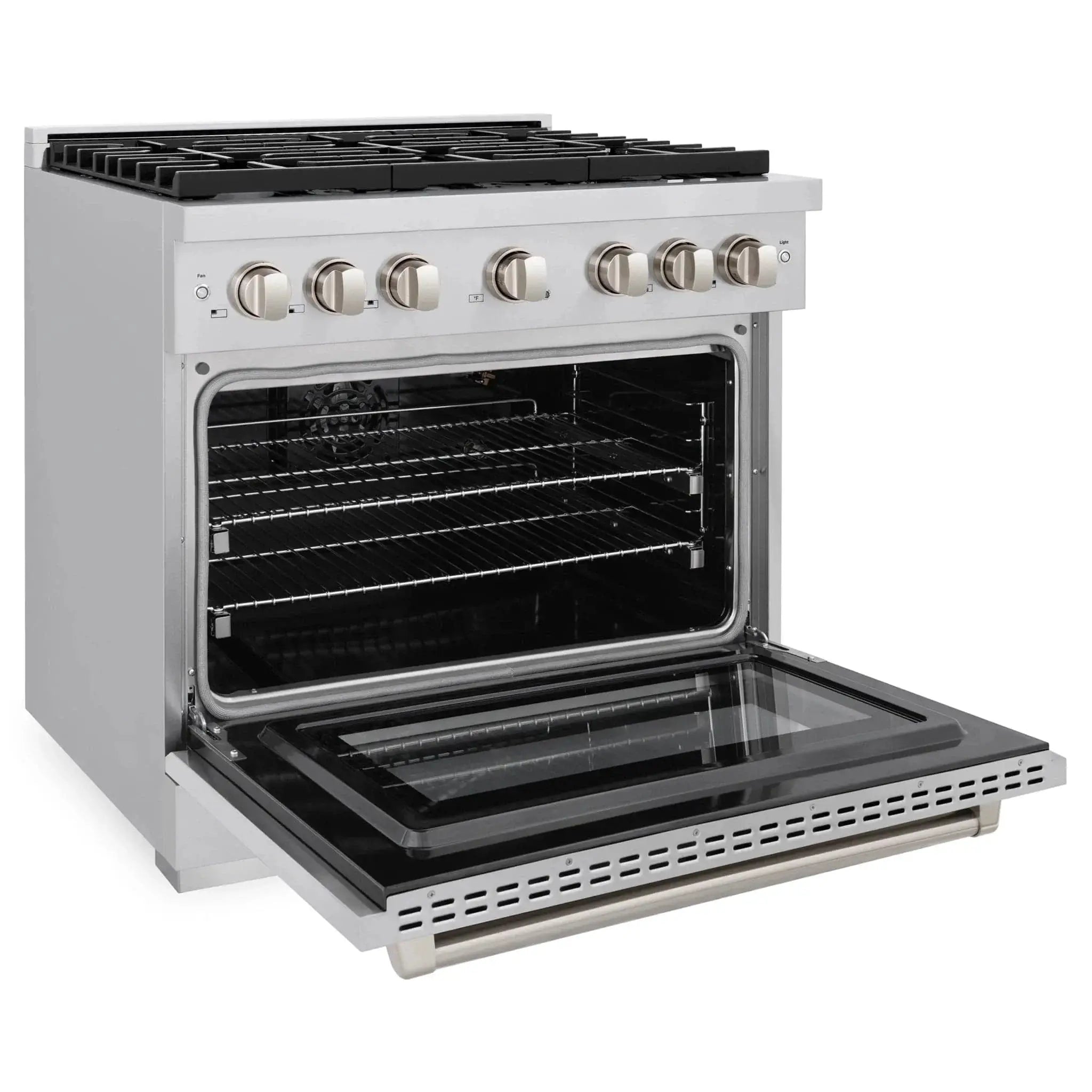 ZLINE 36 In. Gas Range, Stainless Steel w/ Brass Burners, SGR-BR-36 by Farmhouse Kitchen and Bath
