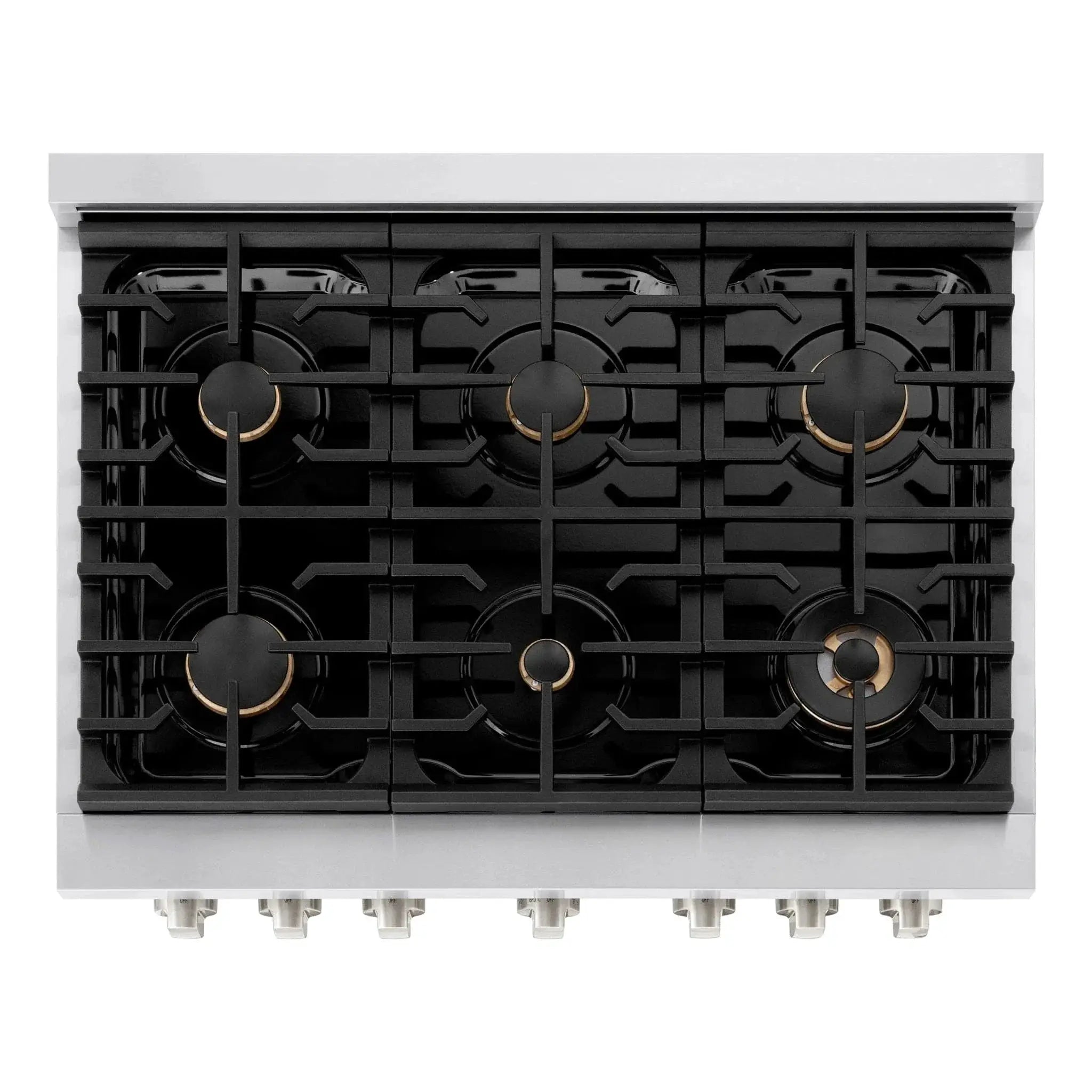 ZLINE 36 In. Gas Range, Stainless Steel w/ Brass Burners, SGR-BR-36 by Farmhouse Kitchen and Bath