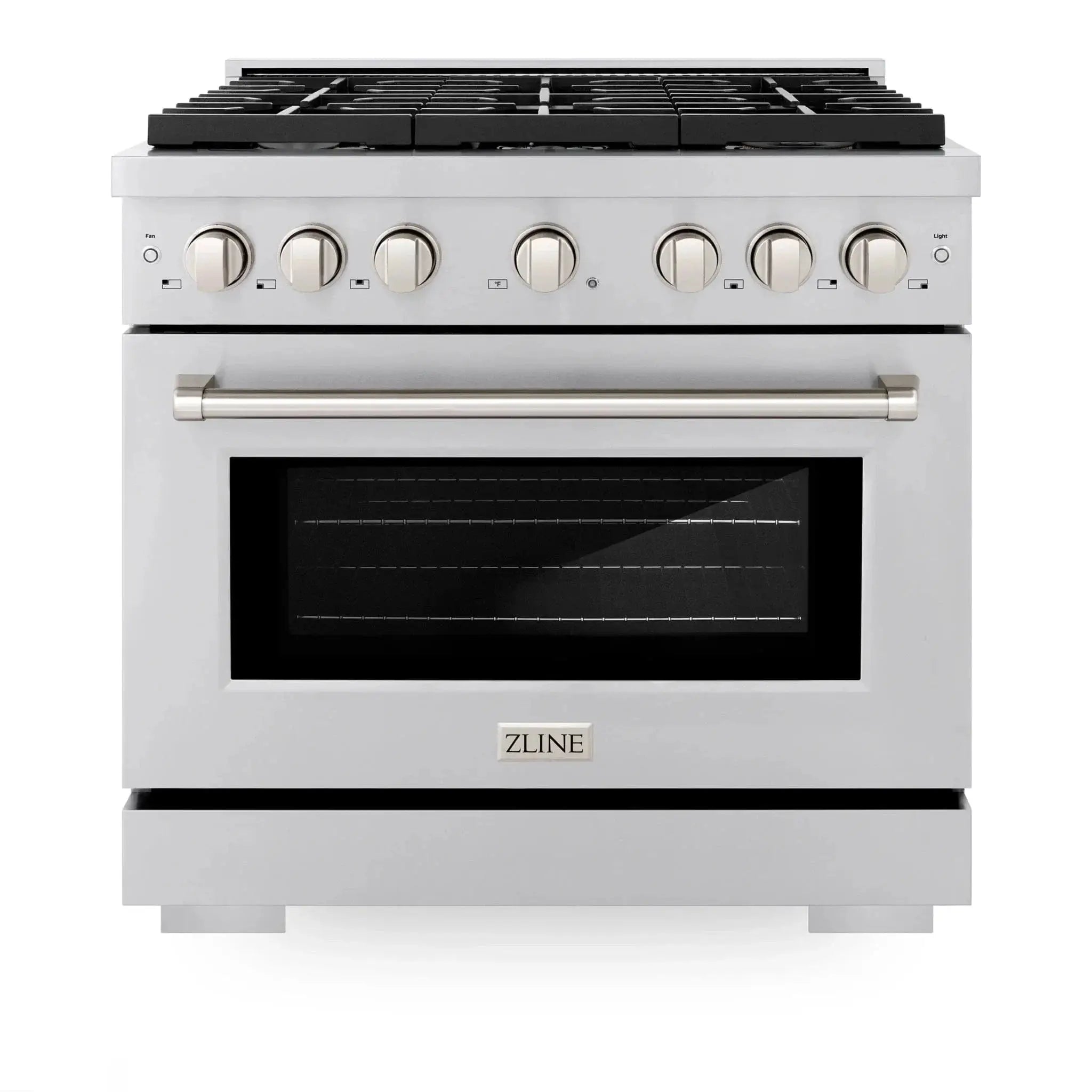 ZLINE 36 In. Gas Range, Stainless Steel w/ Brass Burners, SGR-BR-36 by Farmhouse Kitchen and Bath
