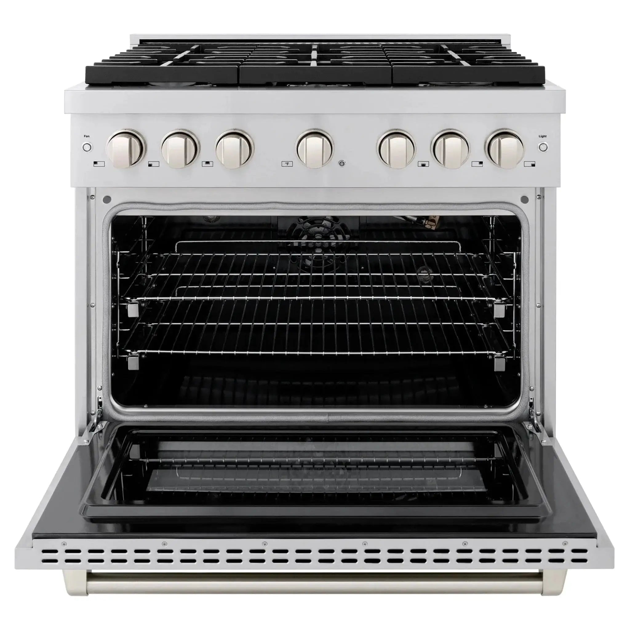 ZLINE 36 In. Gas Range, Stainless Steel w/ Brass Burners, SGR-BR-36 by Farmhouse Kitchen and Bath
