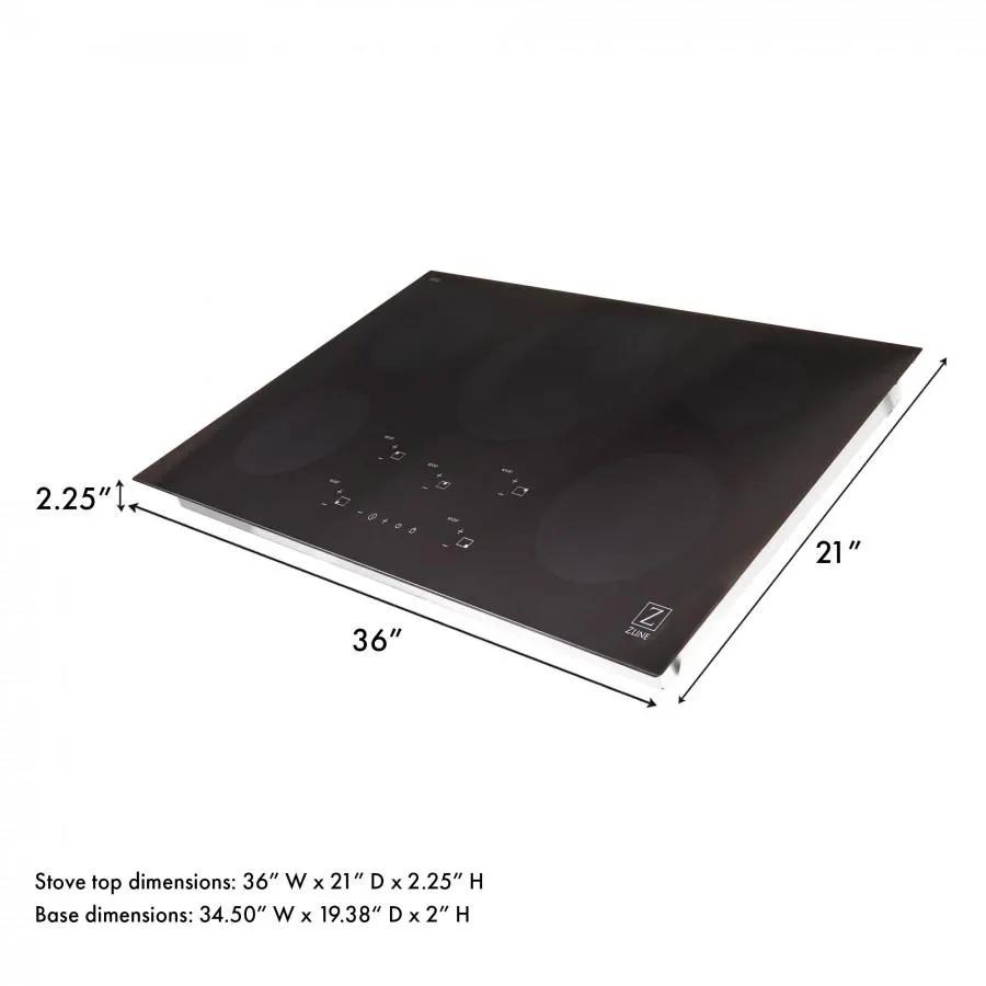 ZLINE 36" Induction Cooktop, 5 Burners, RCIND-36 by Farmhouse Kitchen and Bath