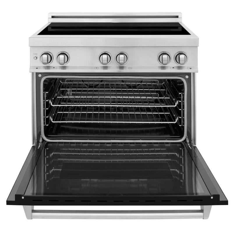 ZLINE 36" Induction Range in DuraSnow Stainless Steel RAIND-BLM-36 by Farmhouse Kitchen and Bath
