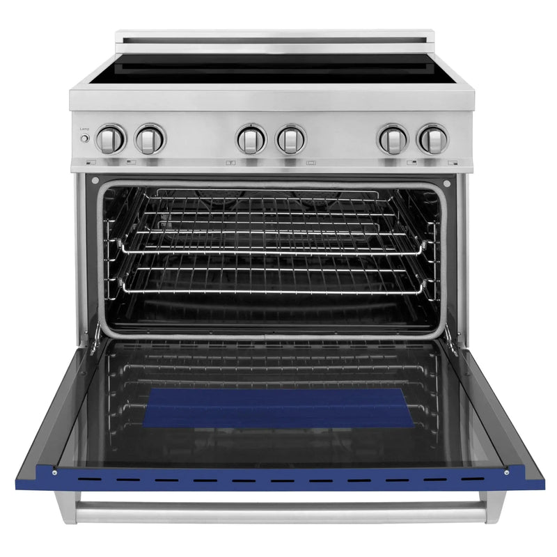 ZLINE 36" Induction Range in DuraSnow Stainless Steel RAIND-BM-36 by Farmhouse Kitchen and Bath