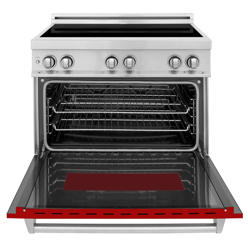 ZLINE 36" Induction Range in DuraSnow Stainless Steel RAIND-RG-36 by Farmhouse Kitchen and Bath