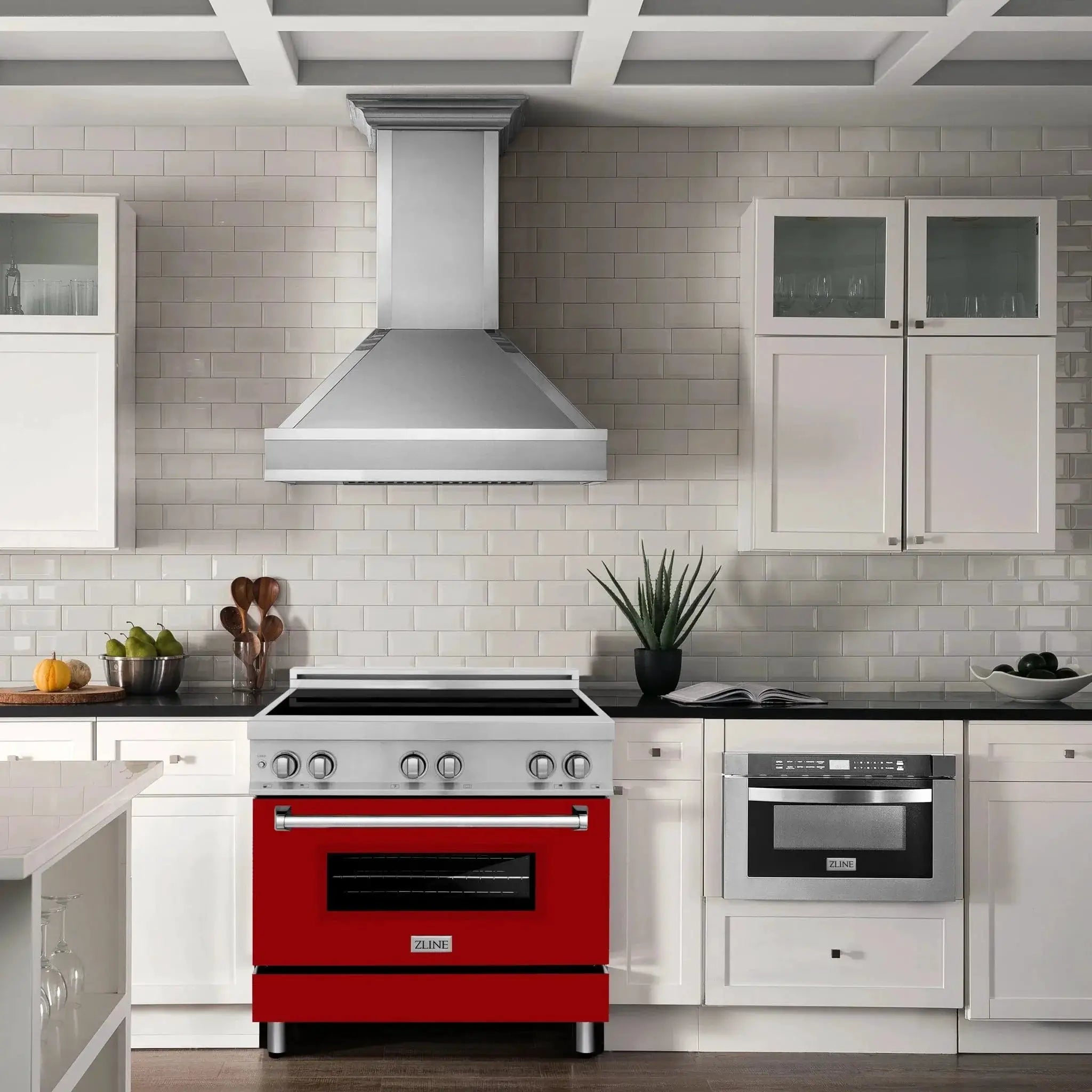 ZLINE 36" Induction Range in DuraSnow Stainless Steel RAIND-RG-36 by Farmhouse Kitchen and Bath