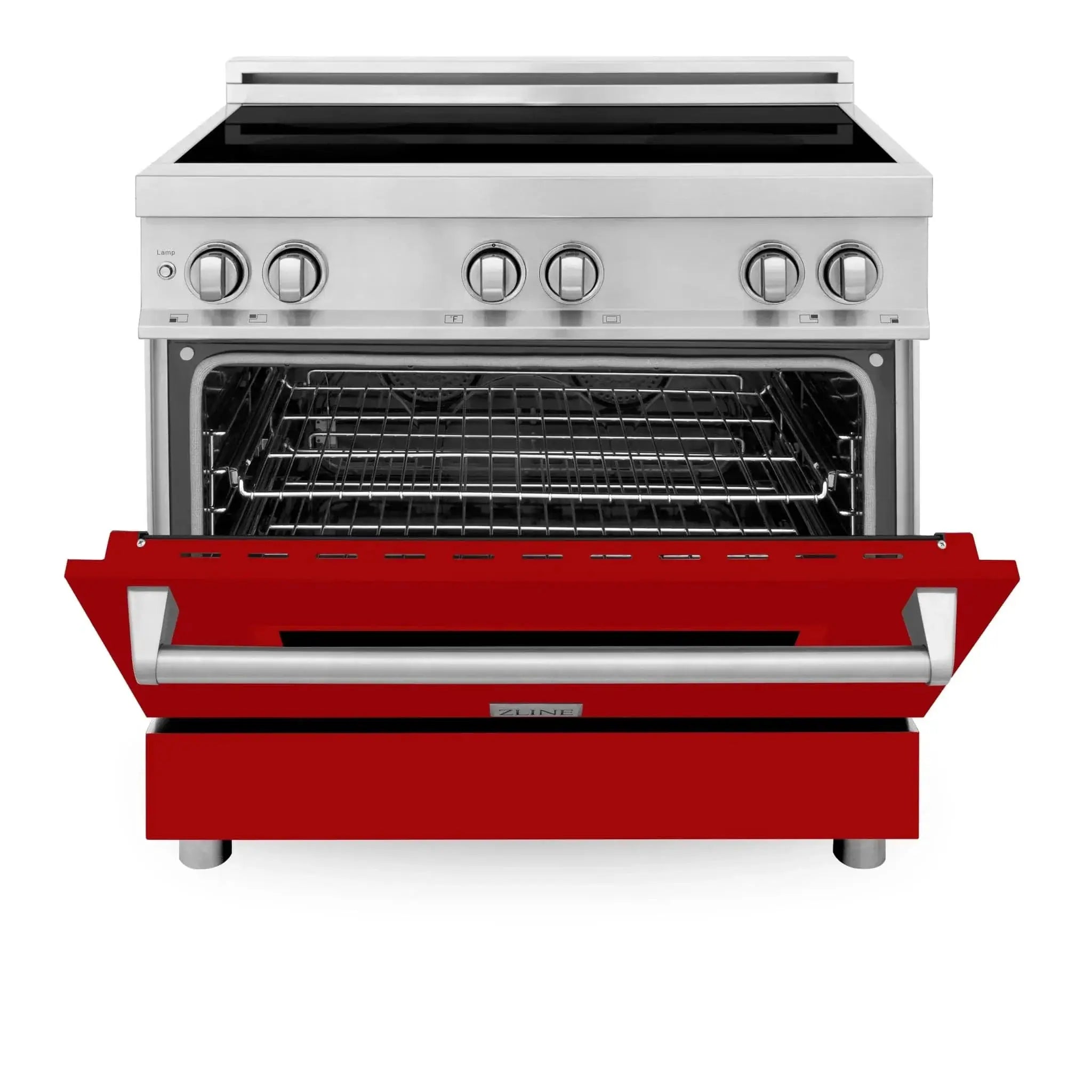 ZLINE 36" Induction Range in DuraSnow Stainless Steel RAIND-RG-36 by Farmhouse Kitchen and Bath