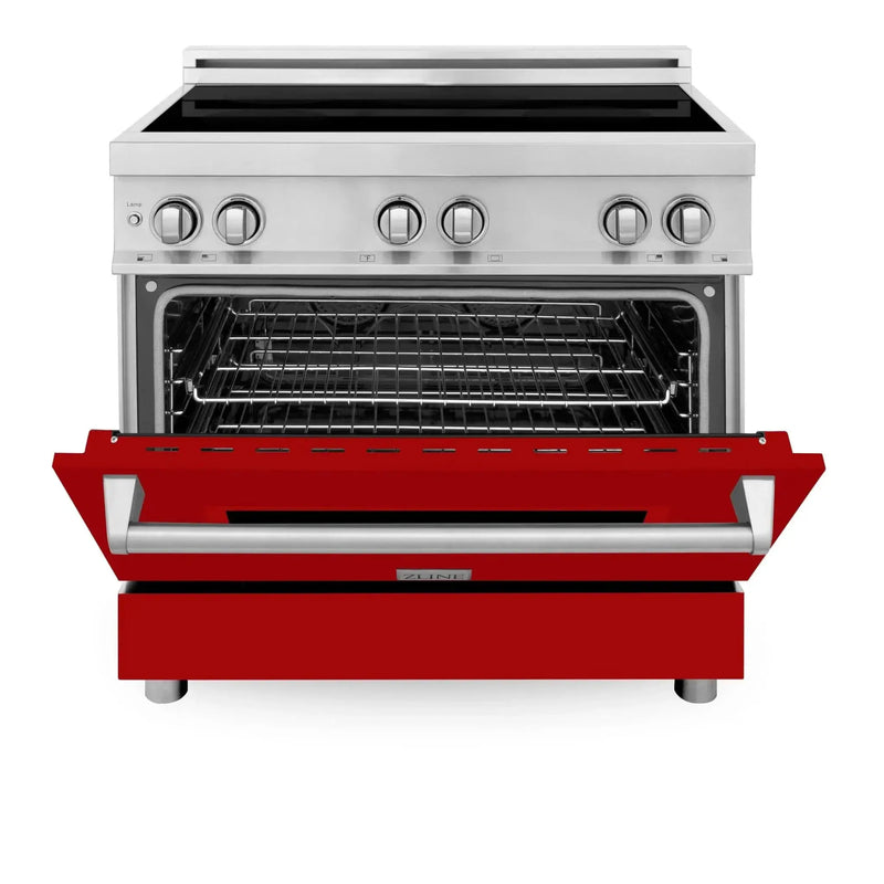 ZLINE 36" Induction Range in DuraSnow Stainless Steel RAIND-RG-36 by Farmhouse Kitchen and Bath