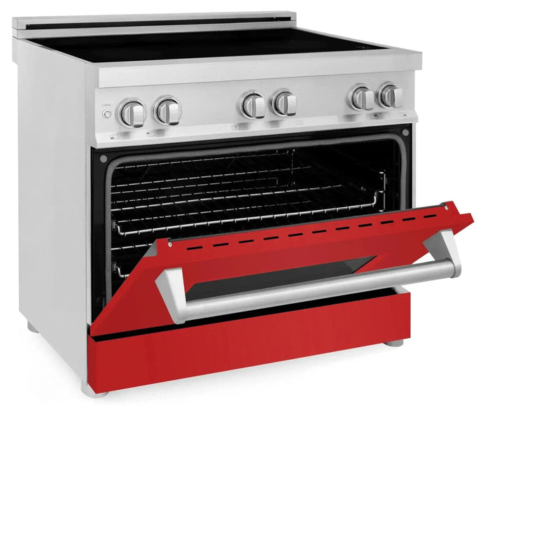 ZLINE 36" Induction Range in DuraSnow Stainless Steel RAIND-RM-36 by Farmhouse Kitchen and Bath