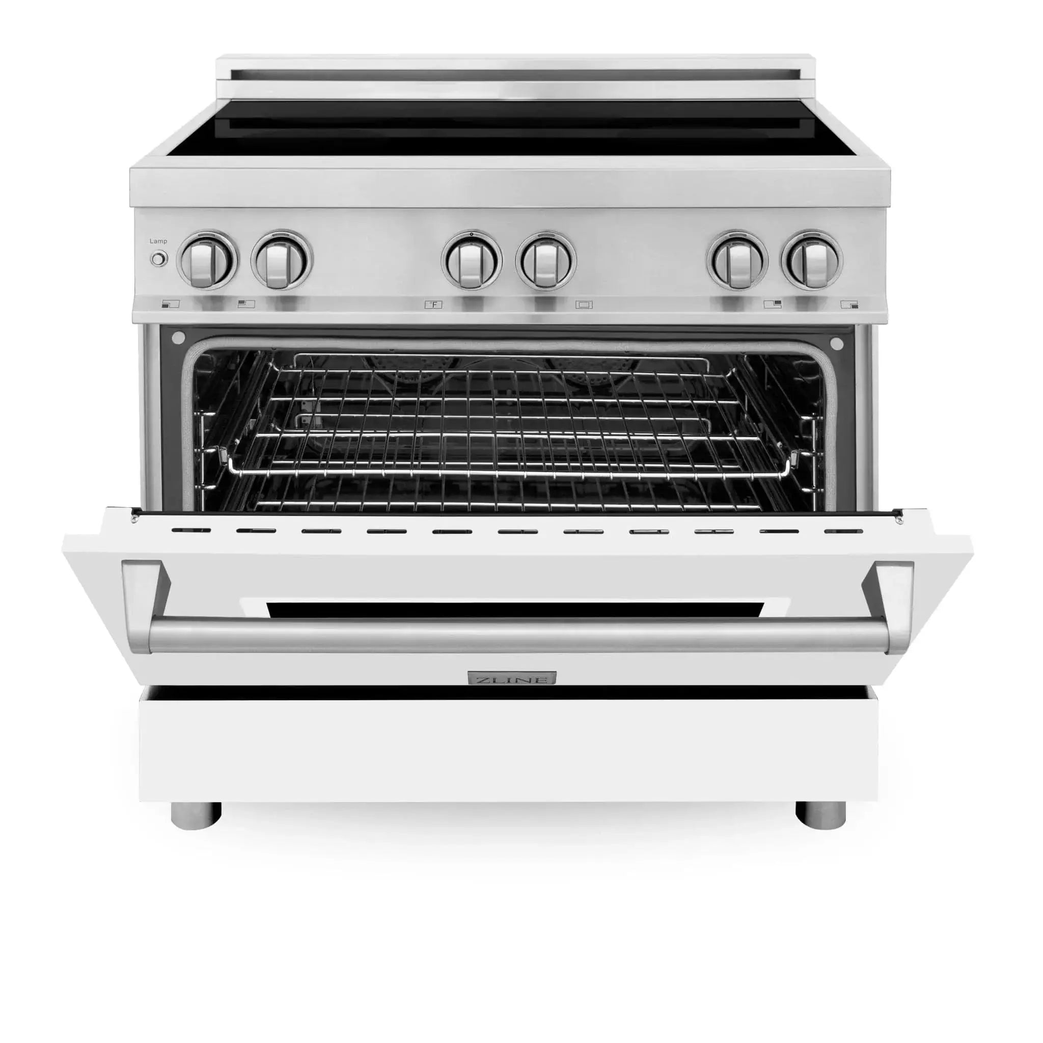 ZLINE 36" Induction Range in DuraSnow Stainless Steel RAIND-WM-36 by Farmhouse Kitchen and Bath