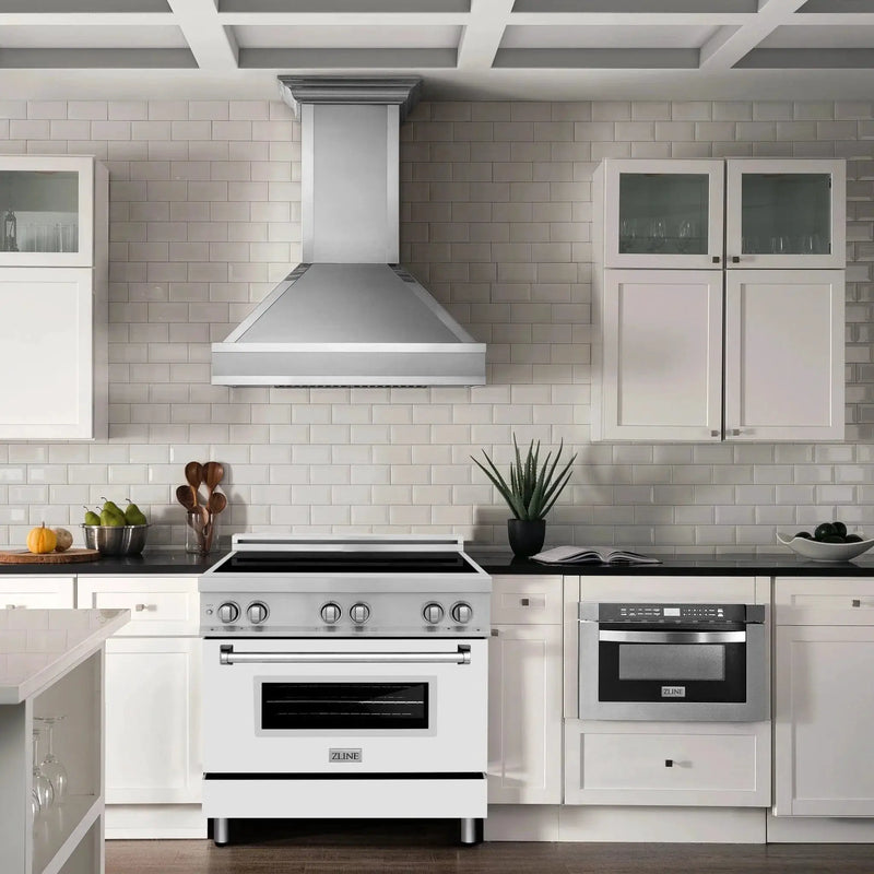 ZLINE 36" Induction Range in DuraSnow Stainless Steel RAIND-WM-36 by Farmhouse Kitchen and Bath