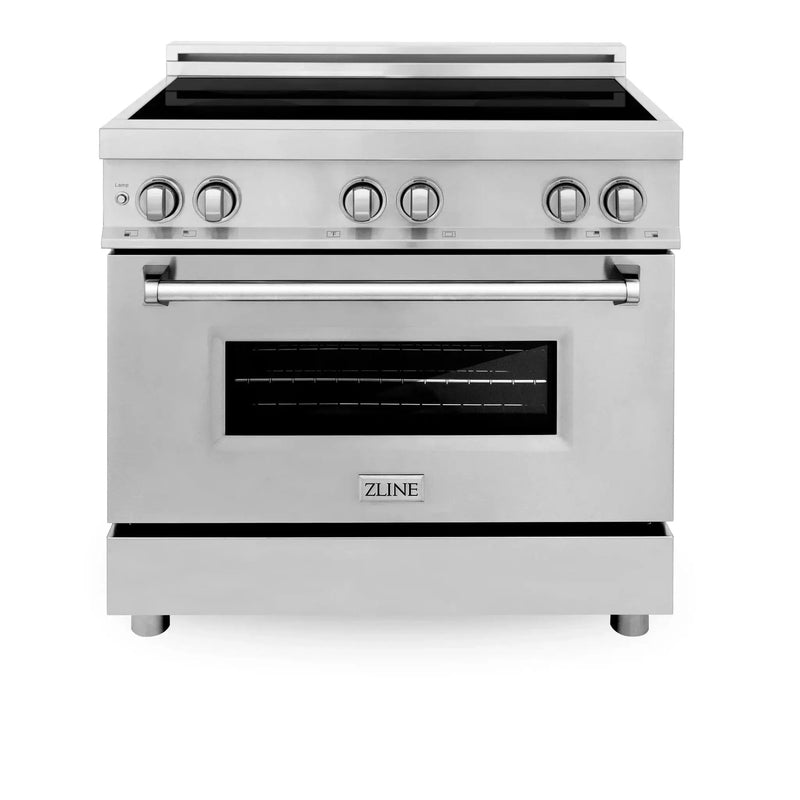 ZLINE 36" Induction Range with a 4 Element Stove and Electric Oven in Stainless Steel RAIND-36 by Farmhouse Kitchen and Bath