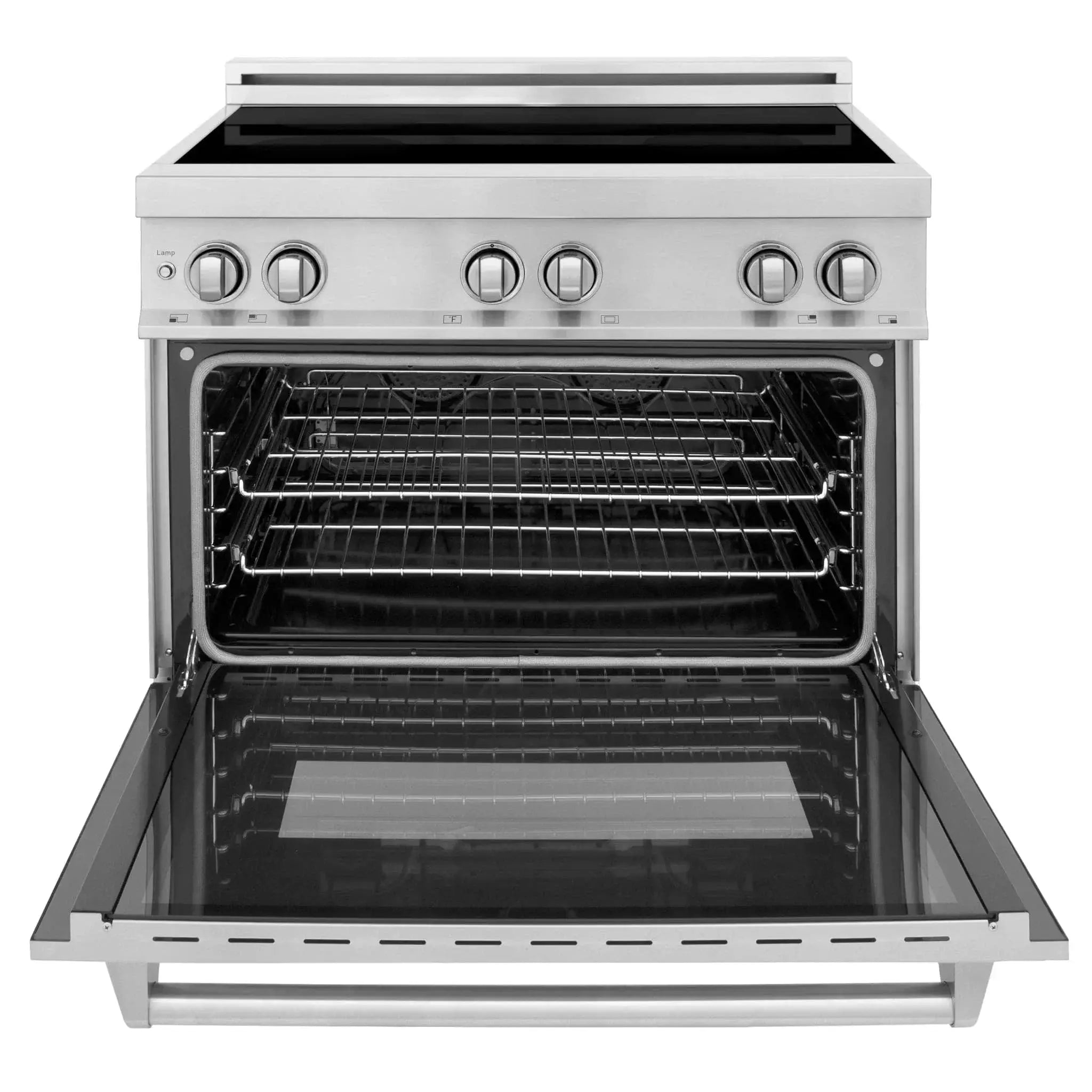 ZLINE 36" Induction Range with a 4 Element Stove and Electric Oven in Stainless Steel RAIND-36 by Farmhouse Kitchen and Bath