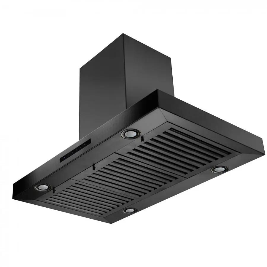 ZLINE 36" Island Mount Range Hood in Black Stainless Steel, BSKE2iN-36 by Farmhouse Kitchen and Bath