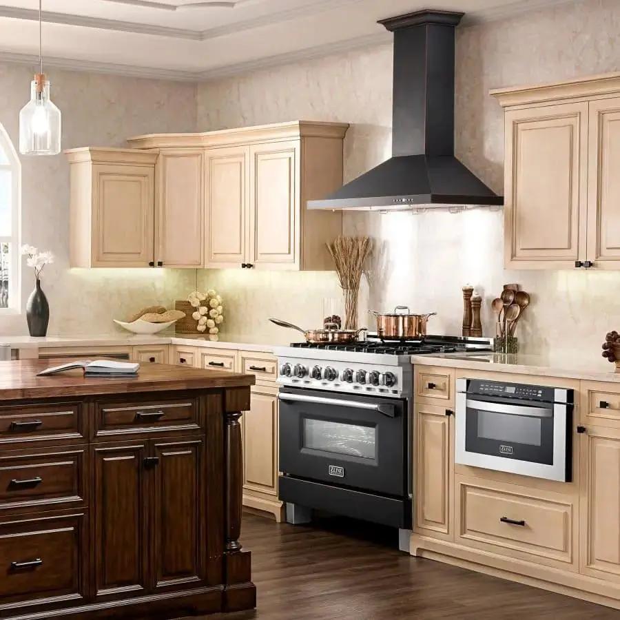 ZLINE 36" Oil-Rubbed Bronze Wall Range Hood, 8KBB-36 by Farmhouse Kitchen and Bath