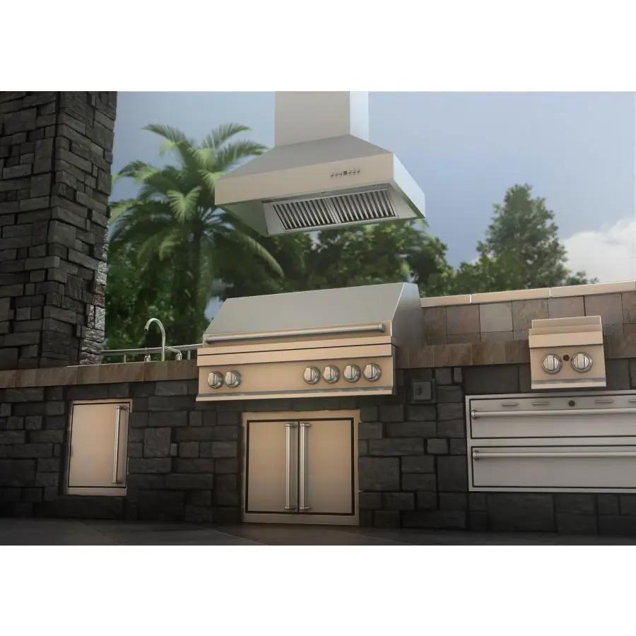 ZLINE 36" Outdoor Stainless Island Range Hood, 697i-304-36 by Farmhouse Kitchen and Bath