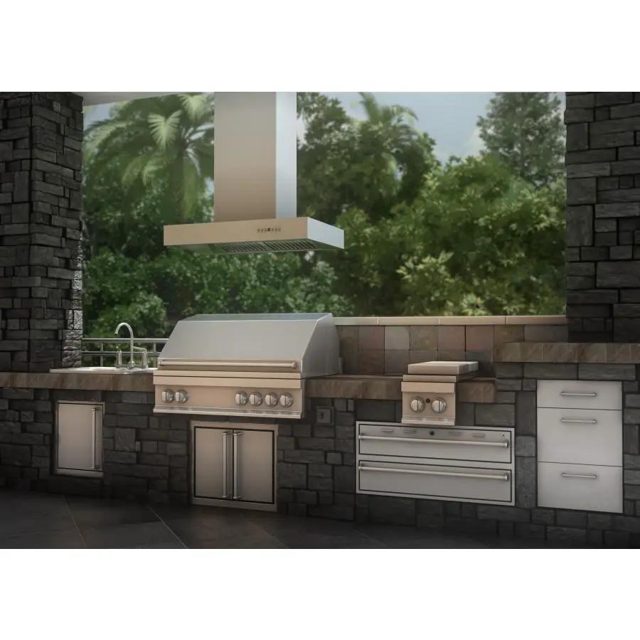 ZLINE 36" Outdoor/Indoor Island Range Hood, KECOMi-304-36 by Farmhouse Kitchen and Bath