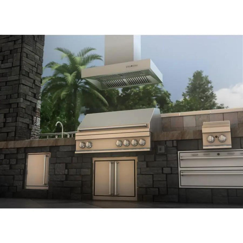 ZLINE 36" Outdoor/Indoor Island Range Hood, KECOMi-304-36 by Farmhouse Kitchen and Bath