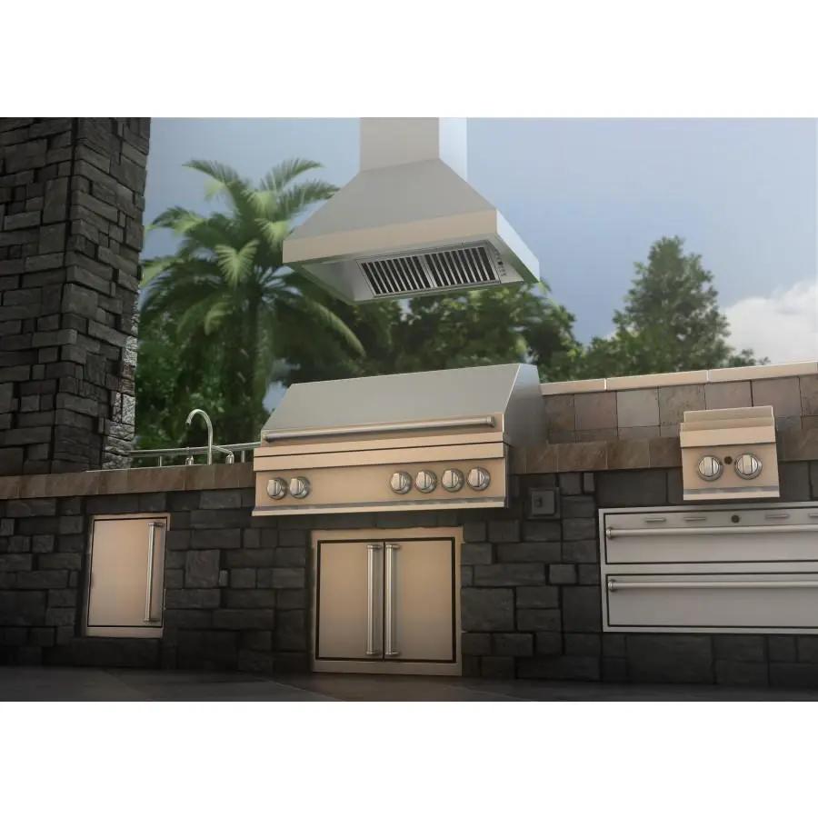 ZLINE 36" Outdoor/Indoor Island Stainless Range Hood, 597i-304-36 by Farmhouse Kitchen and Bath