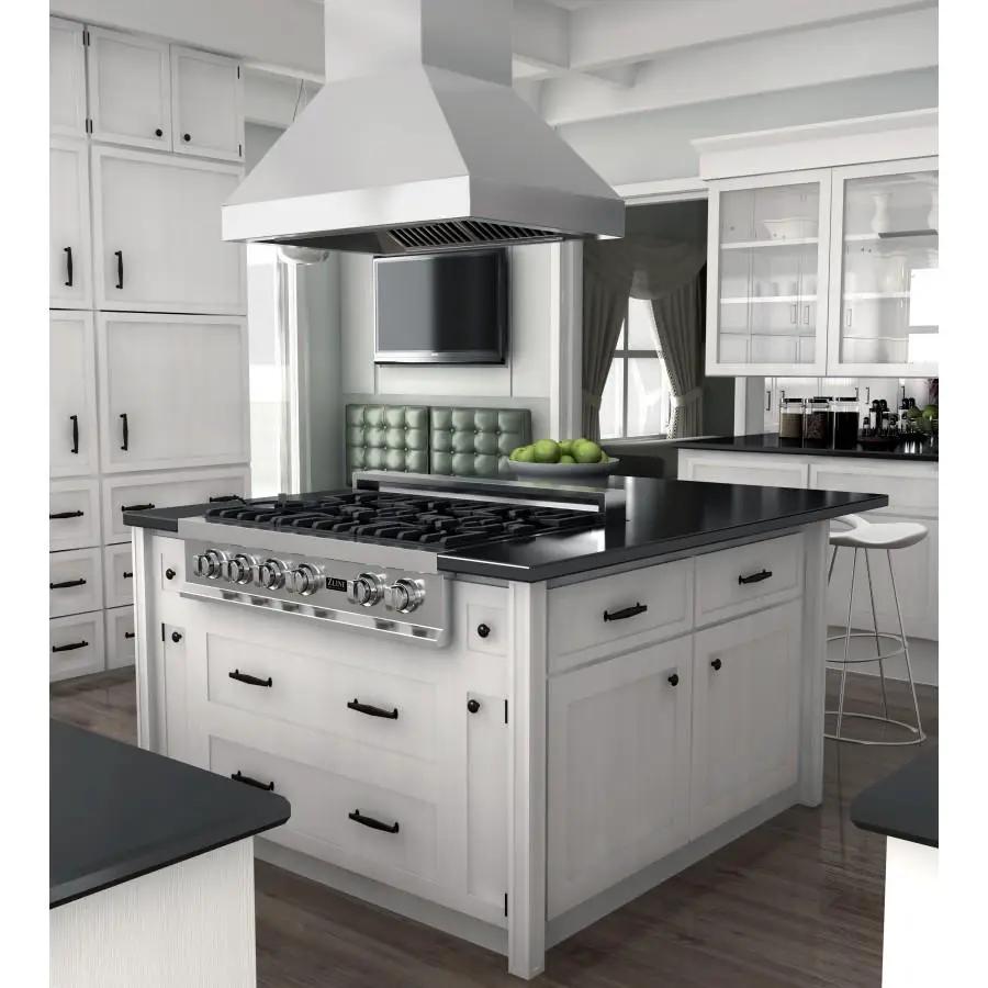 ZLINE 36" Outdoor/Indoor Island Stainless Range Hood, 597i-304-36 by Farmhouse Kitchen and Bath
