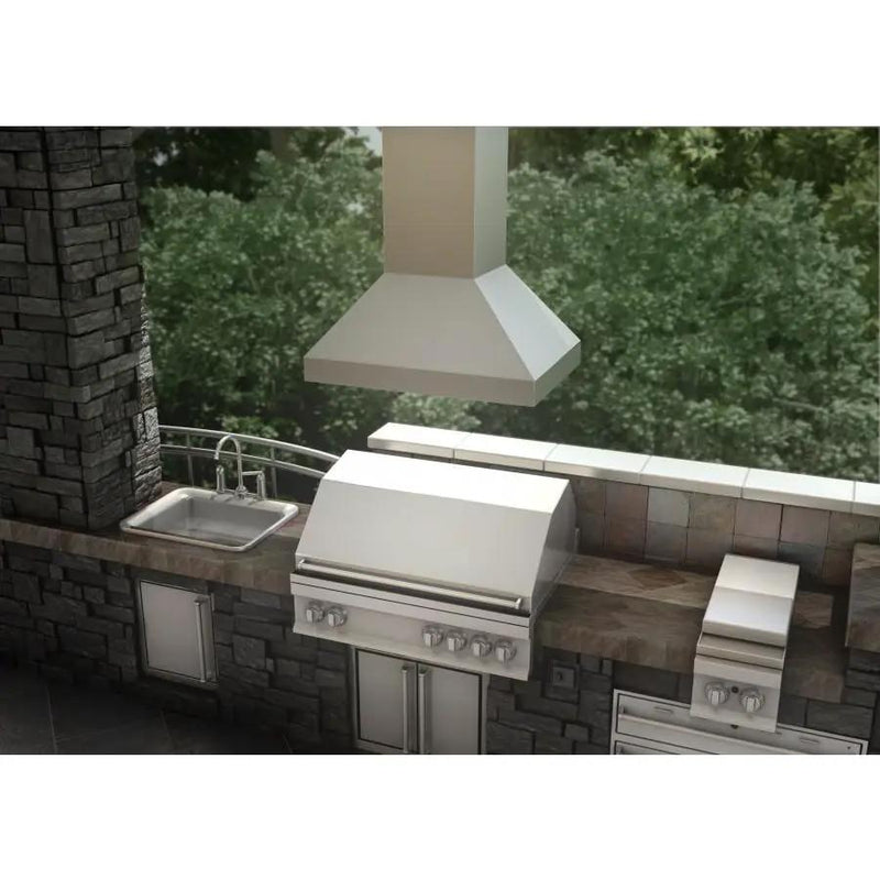 ZLINE 36" Outdoor/Indoor Island Stainless Range Hood, 597i-304-36 by Farmhouse Kitchen and Bath
